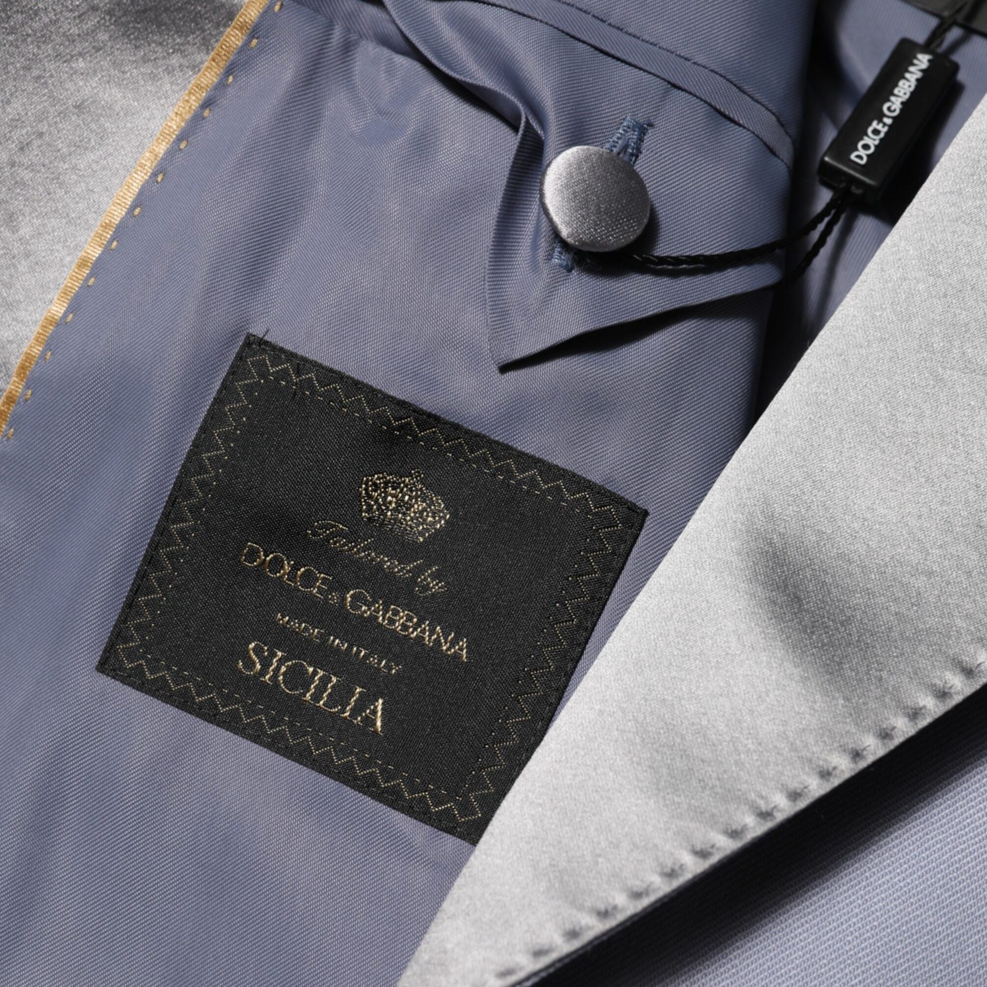 Dolce & Gabbana Gray Wool SICILIA 2 Buttons Men Suit Blazer