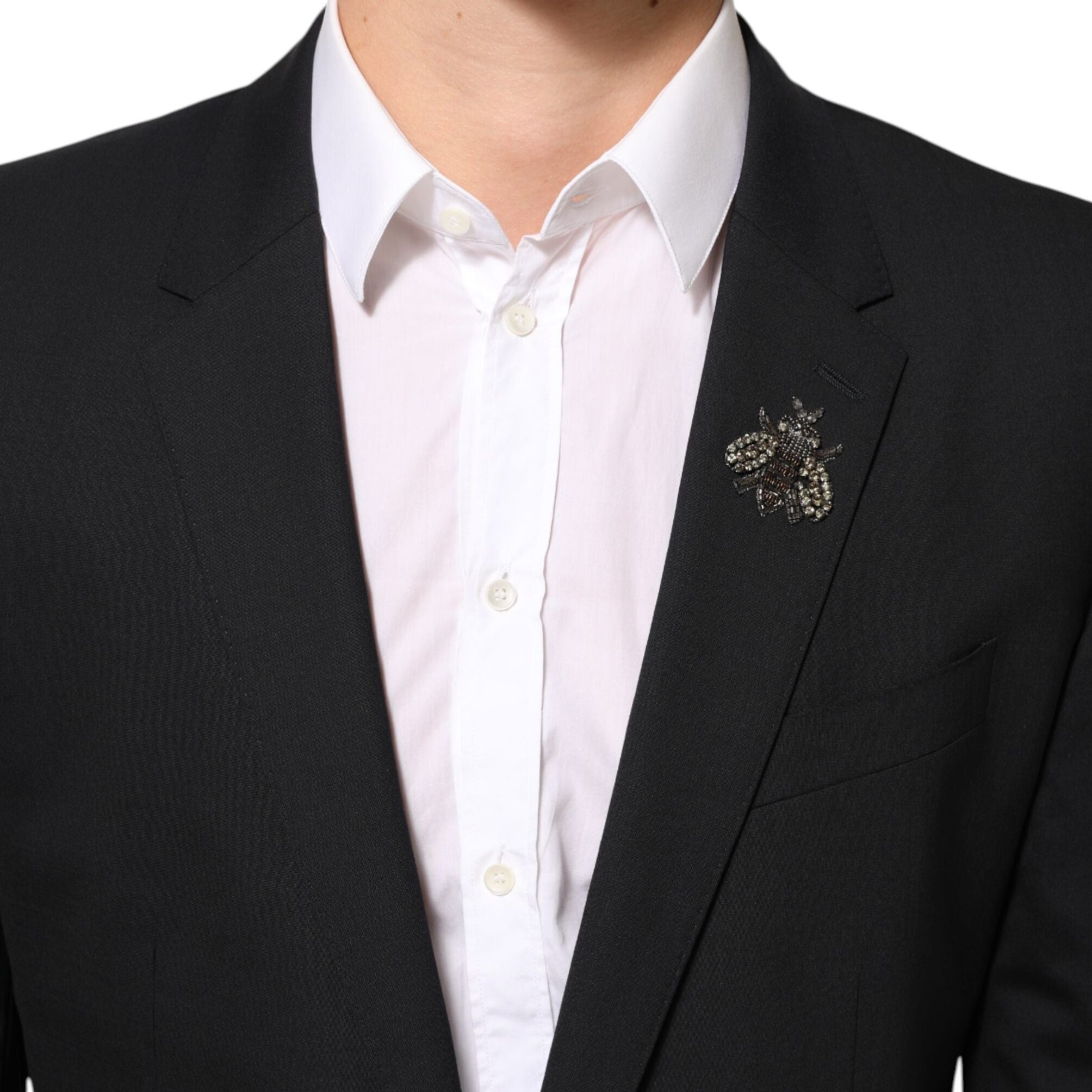 Dolce & Gabbana Black Bee MARTINI 2 Button Men Suit Blazer