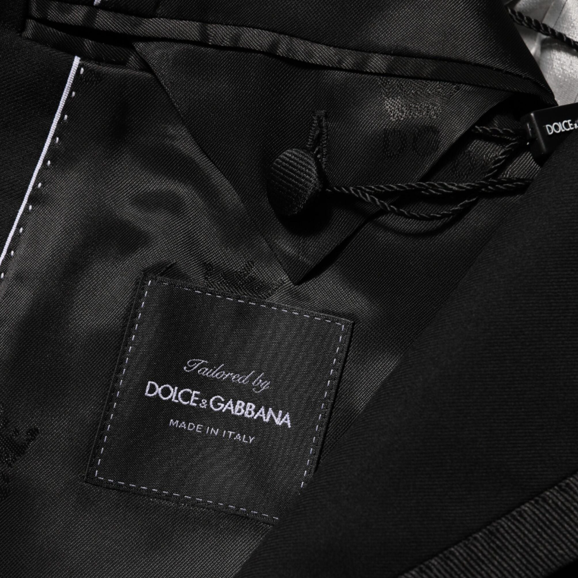 Dolce & Gabbana Black Wool 1 Button Suit Jacket Men Blazer