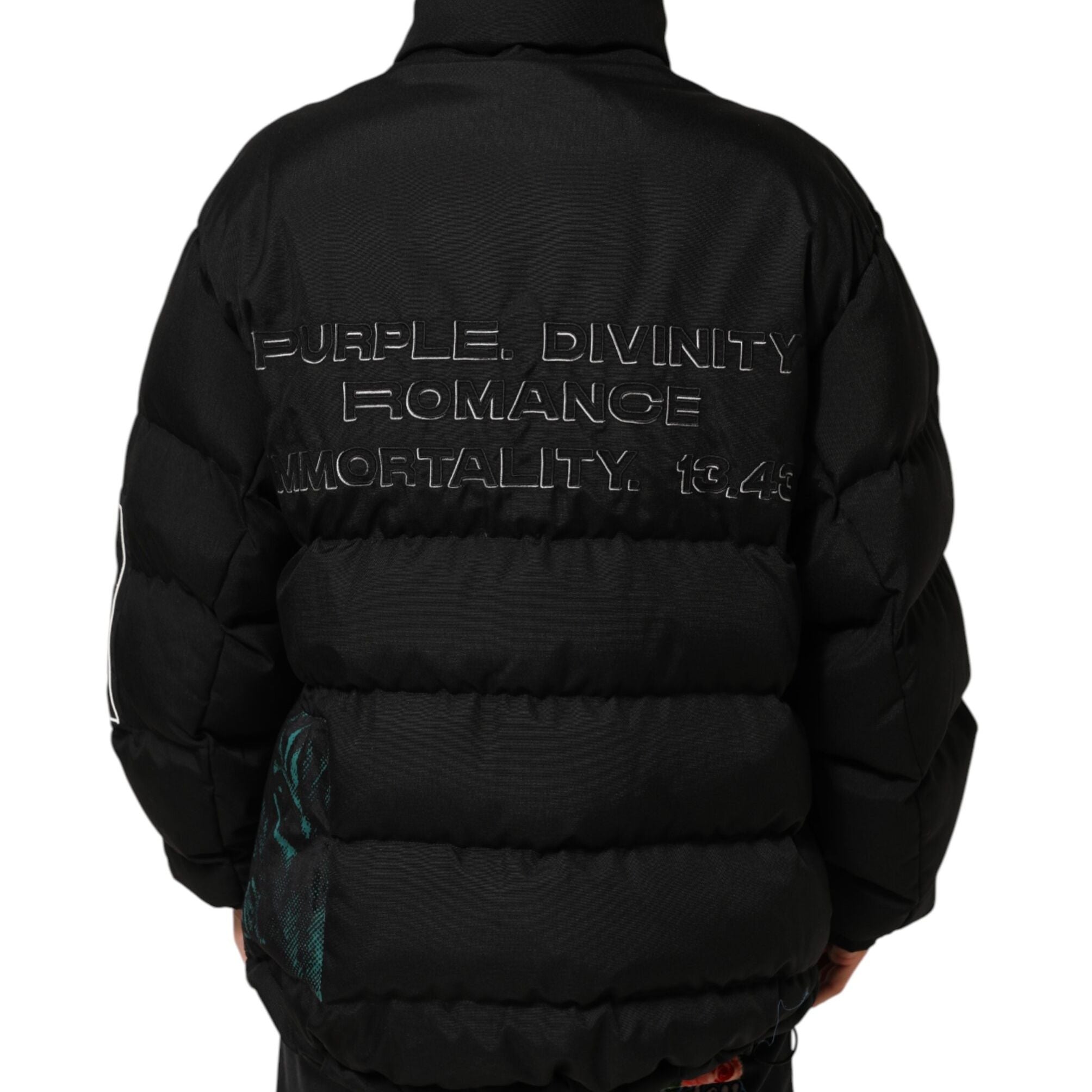 Dolce & Gabbana Black Nylon Puffer Men Full Zip Jacket
