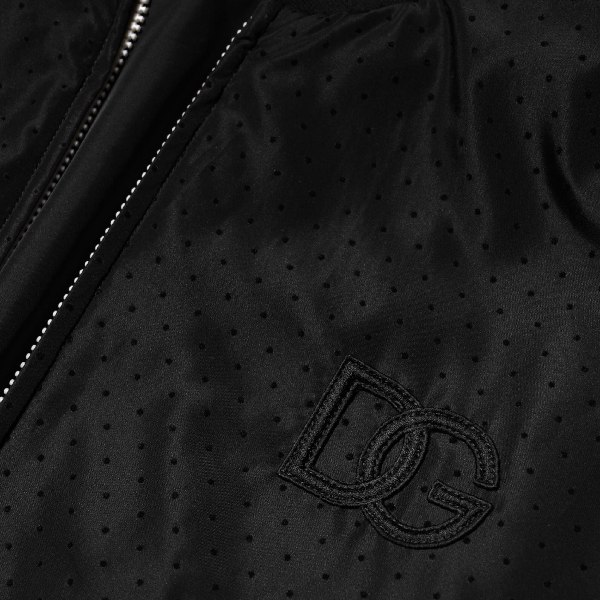 Dolce & Gabbana Black Acetate Full Zip Bomber Men Jacket