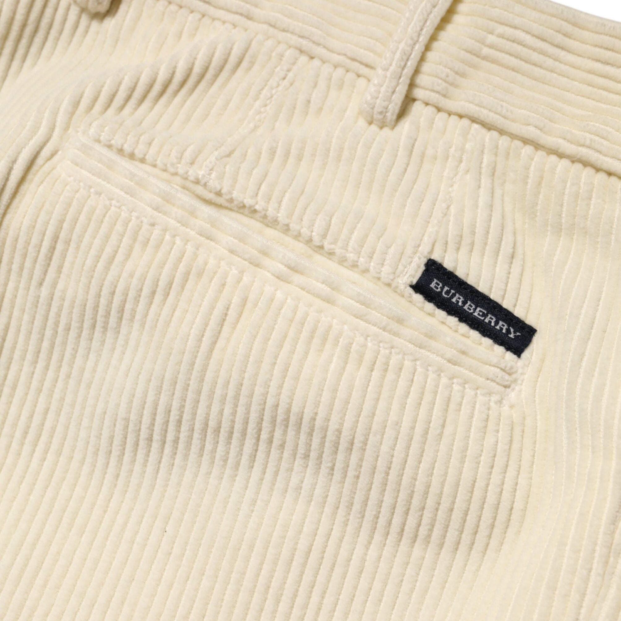 Burberry Beige Corduroy Cotton Straight Men Trouser Pants