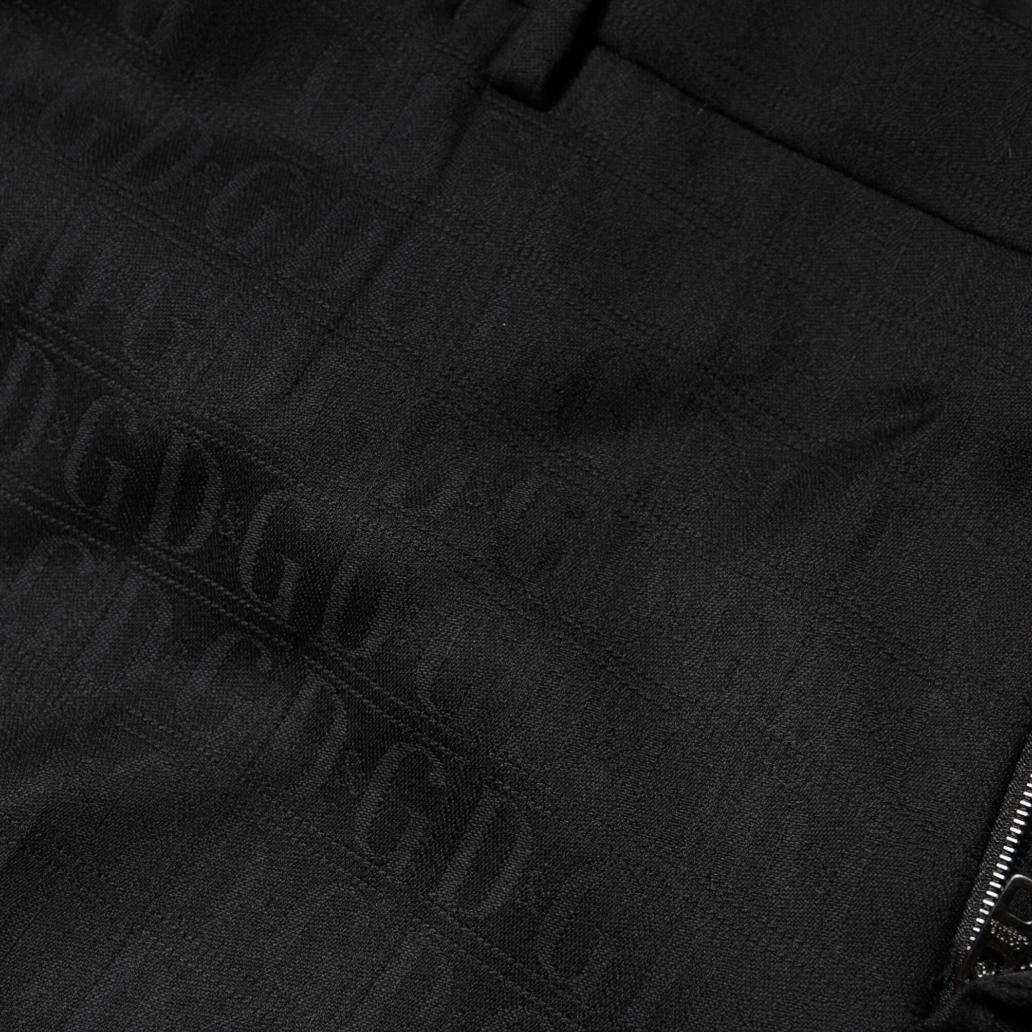 Dolce & Gabbana Black Wool Mid Waist Dress Men Trouser Pants