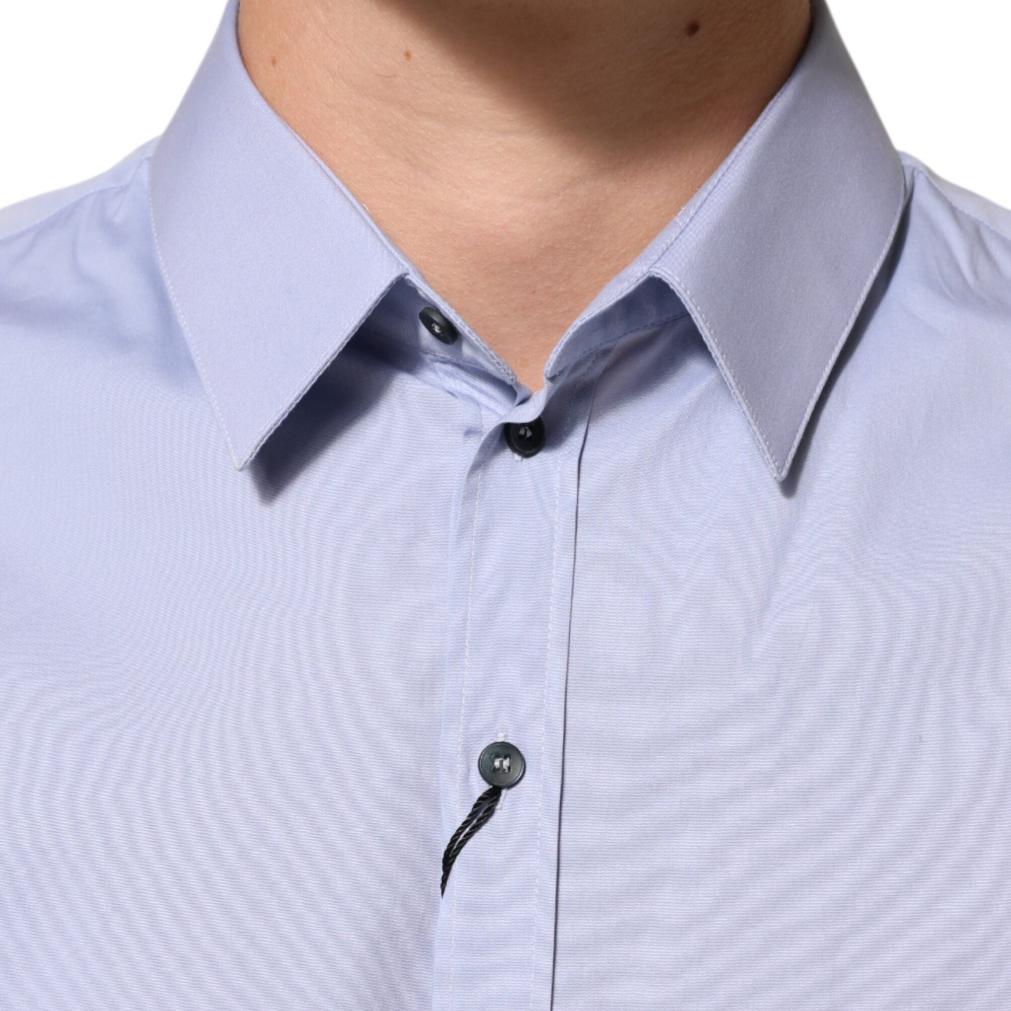 Dolce & Gabbana Blue SICILIA Cotton Men Dress Formal Shirt