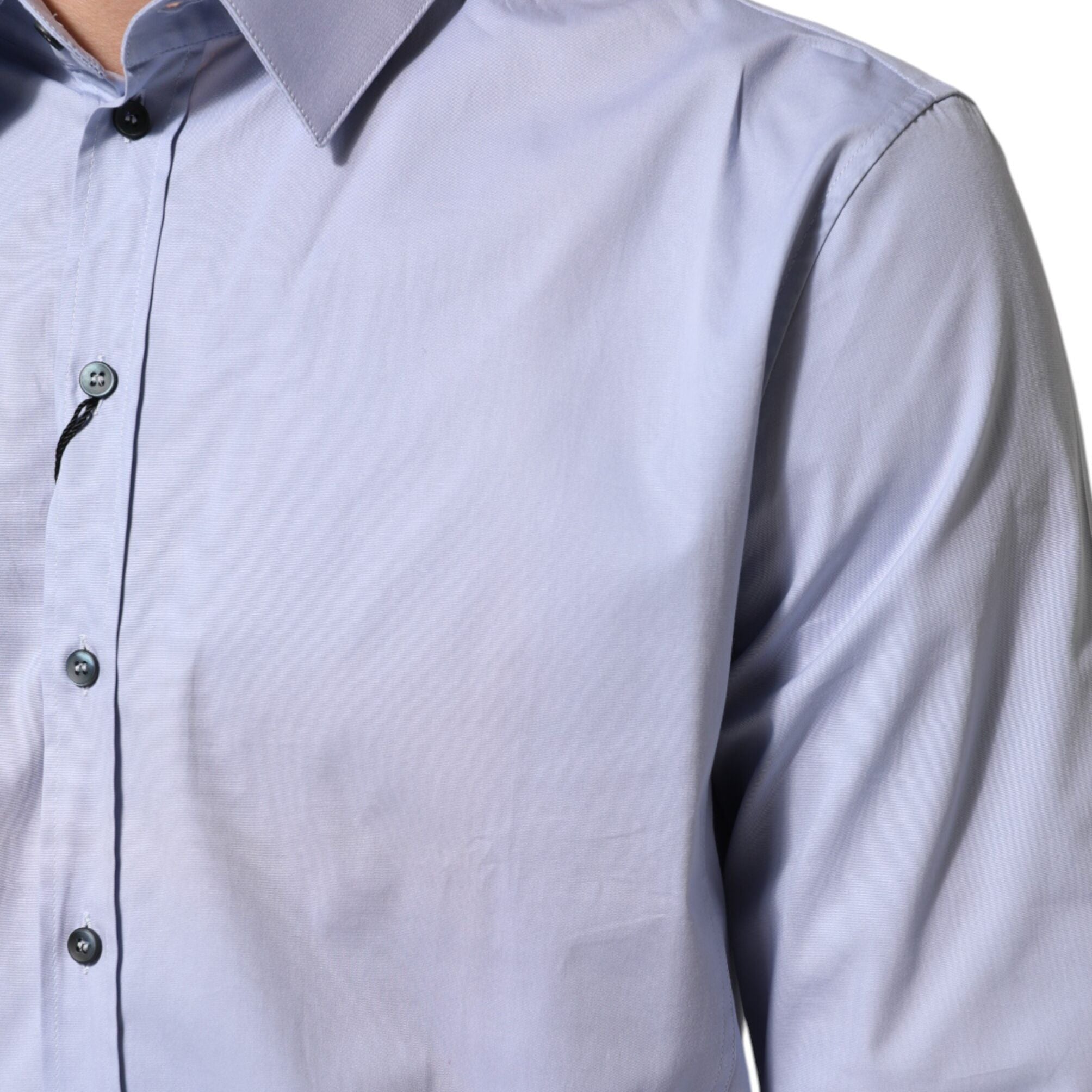 Dolce & Gabbana Blue SICILIA Cotton Men Dress Formal Shirt