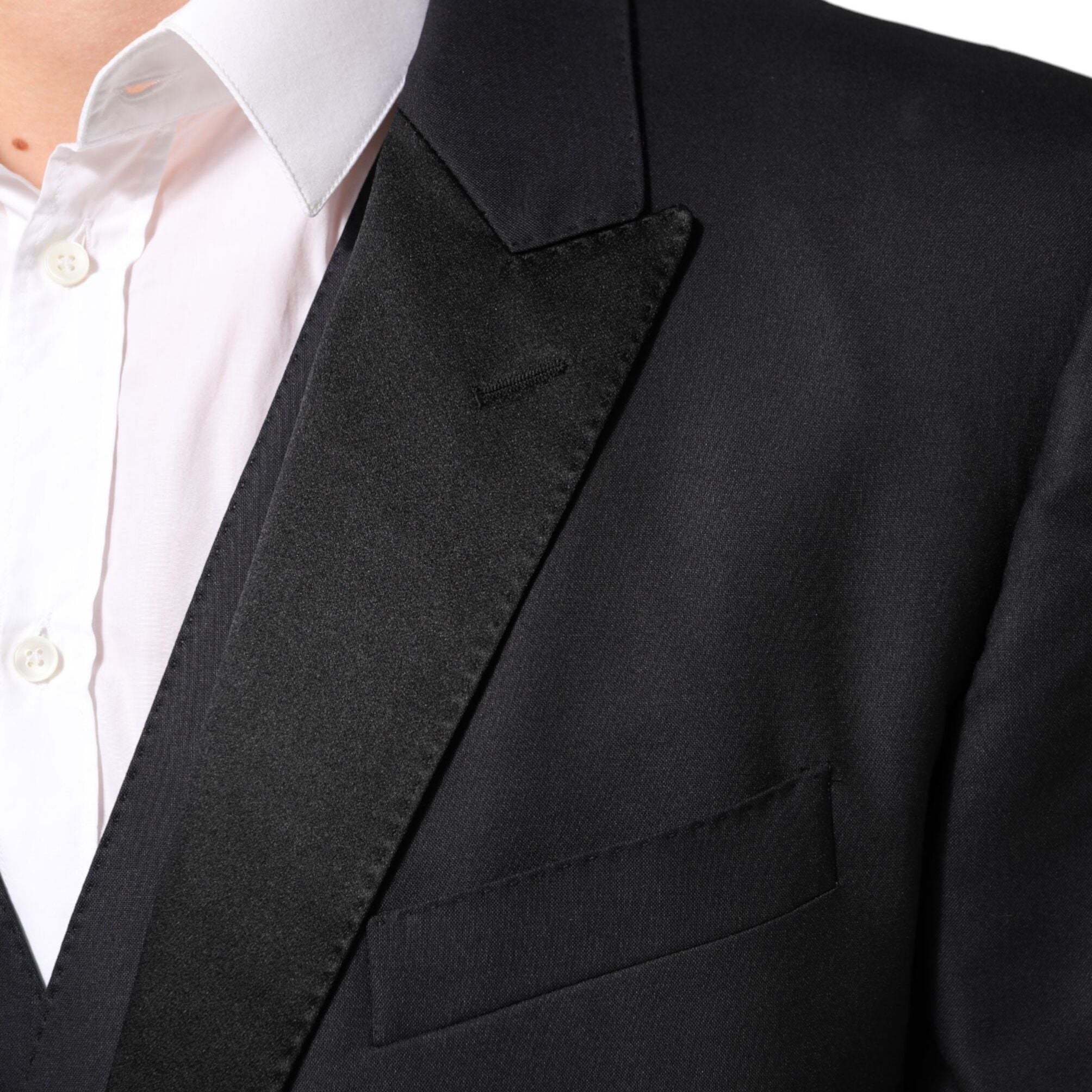 Dolce & Gabbana Black MARTINI 2 Buttons Suit 3 Piece Suit