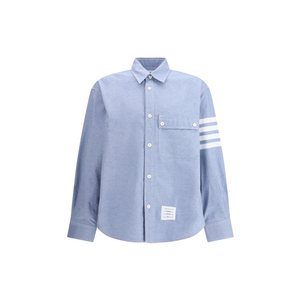 Thom Browne Blue Cotton Pattern Shirt