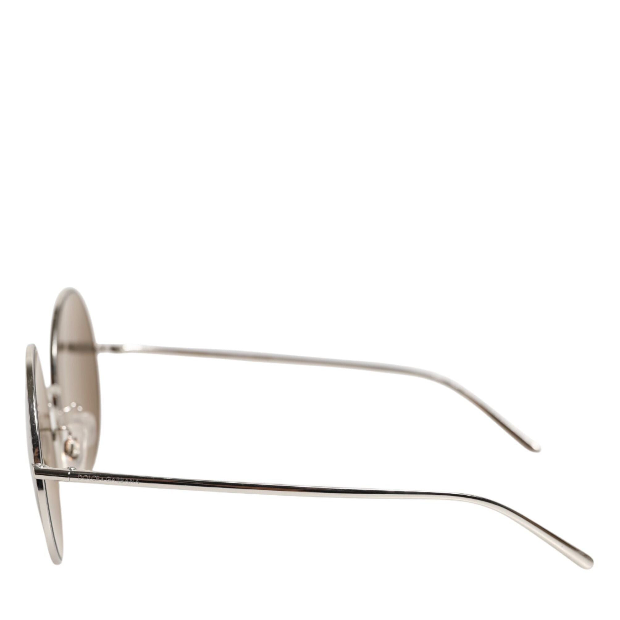 Dolce & Gabbana DG2215K Silver Metal Round Shades Eyewear Sunglasses