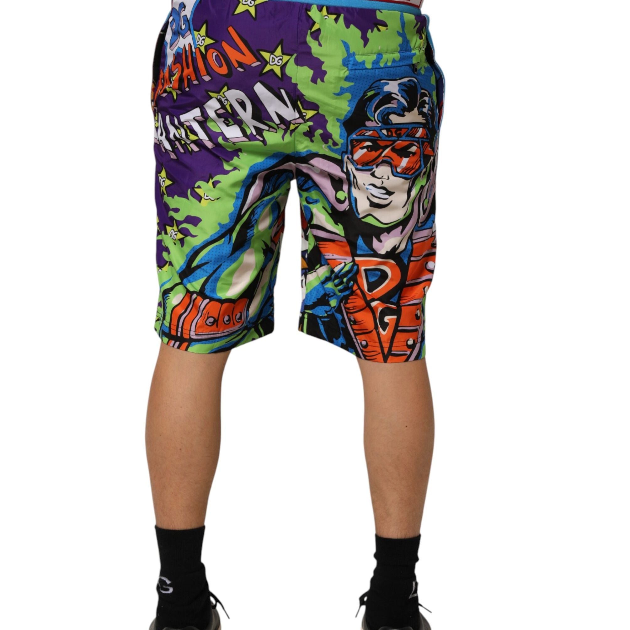 Dolce & Gabbana Multicolor Captain Sicily Men Bermuda Shorts