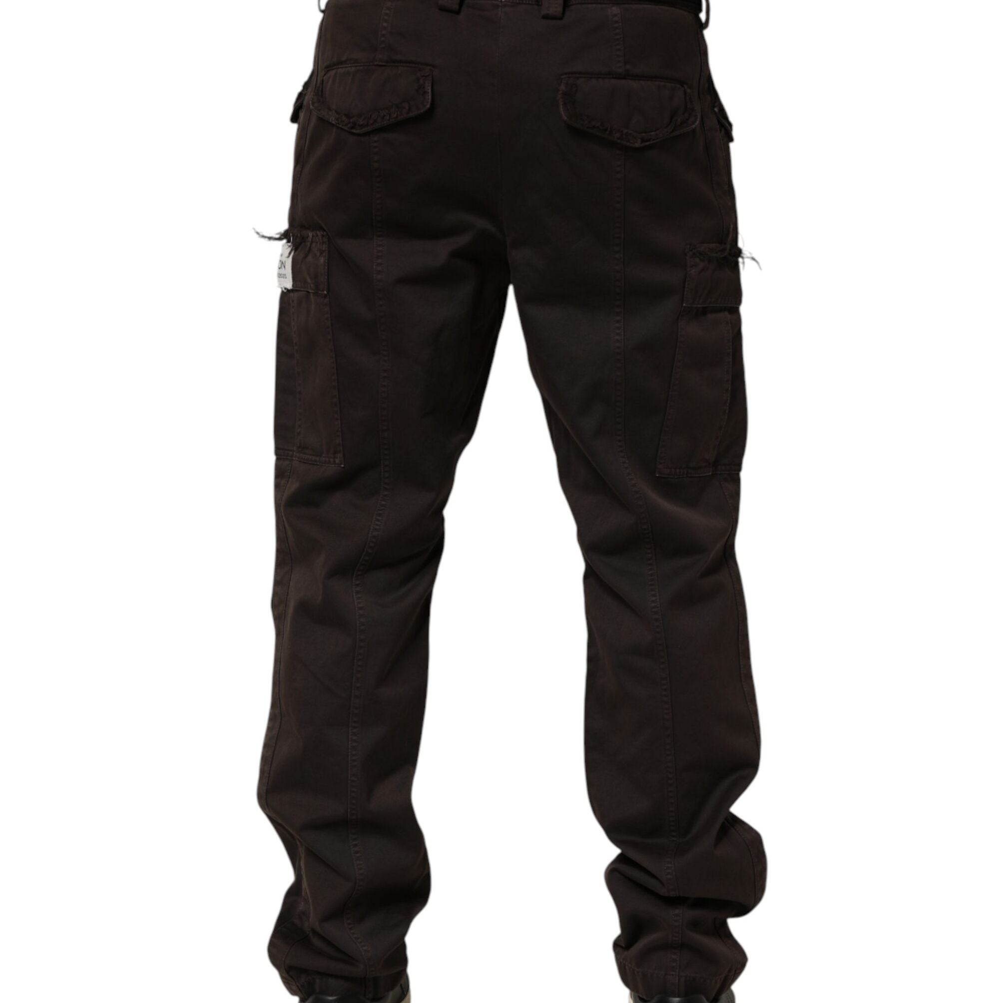 Dolce & Gabbana Brown Re- Edition Cotton Men Cargo Pants