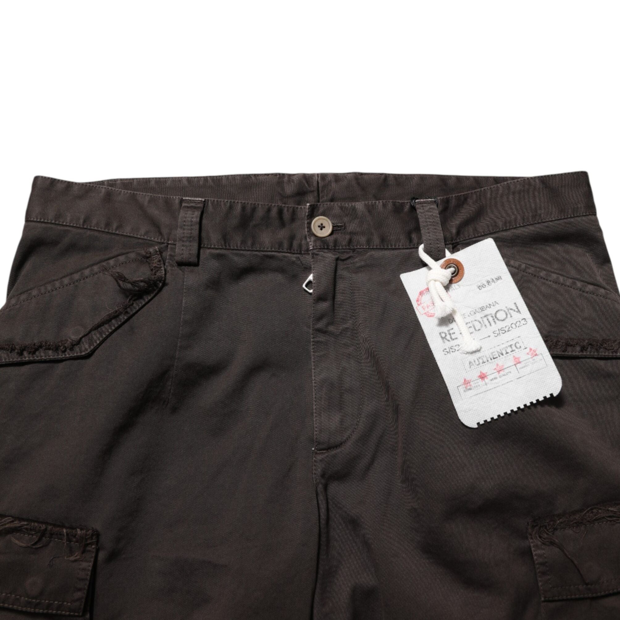 Dolce & Gabbana Brown Re- Edition Cotton Men Cargo Pants