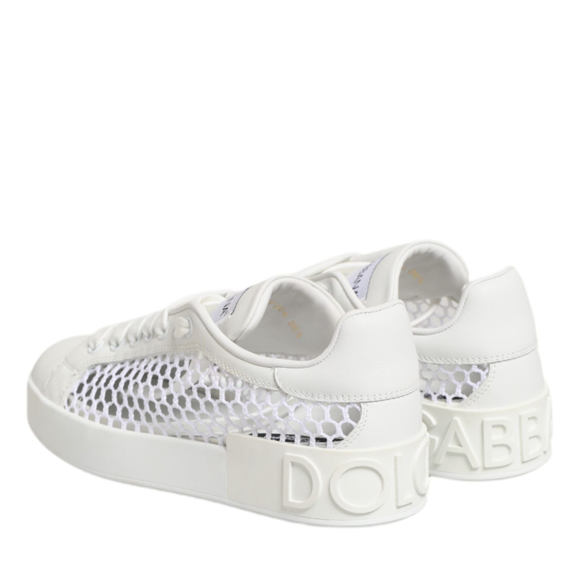 Dolce & Gabbana White Mesh Inserts Low Top Sneakers Shoes