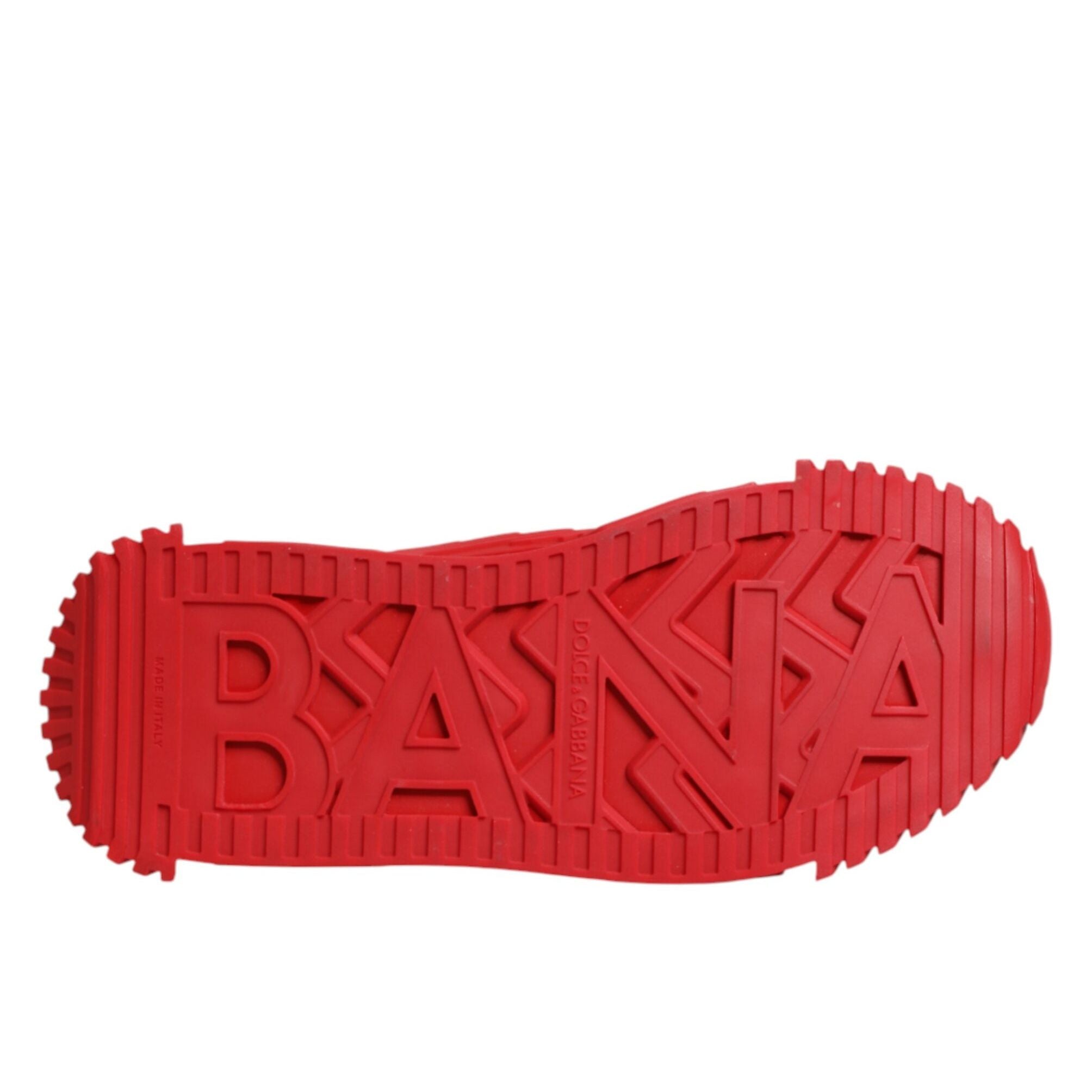 Dolce & Gabbana Red Logo Lace Low Top NS1 Sneakers Shoes