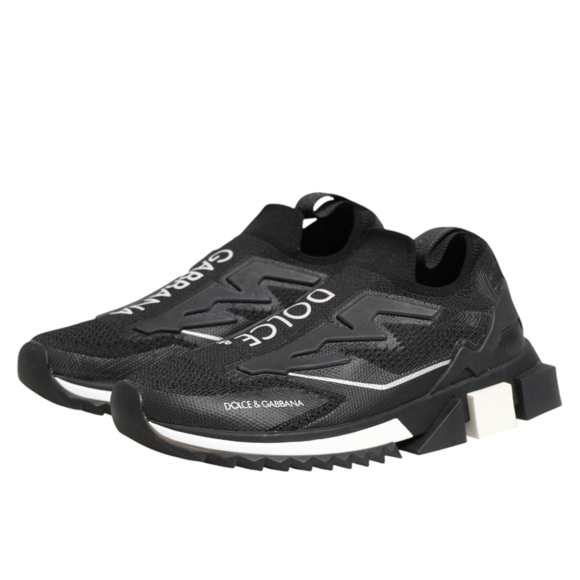 Dolce & Gabbana Black SORRENTO Sport Stretch Sneakers Shoes