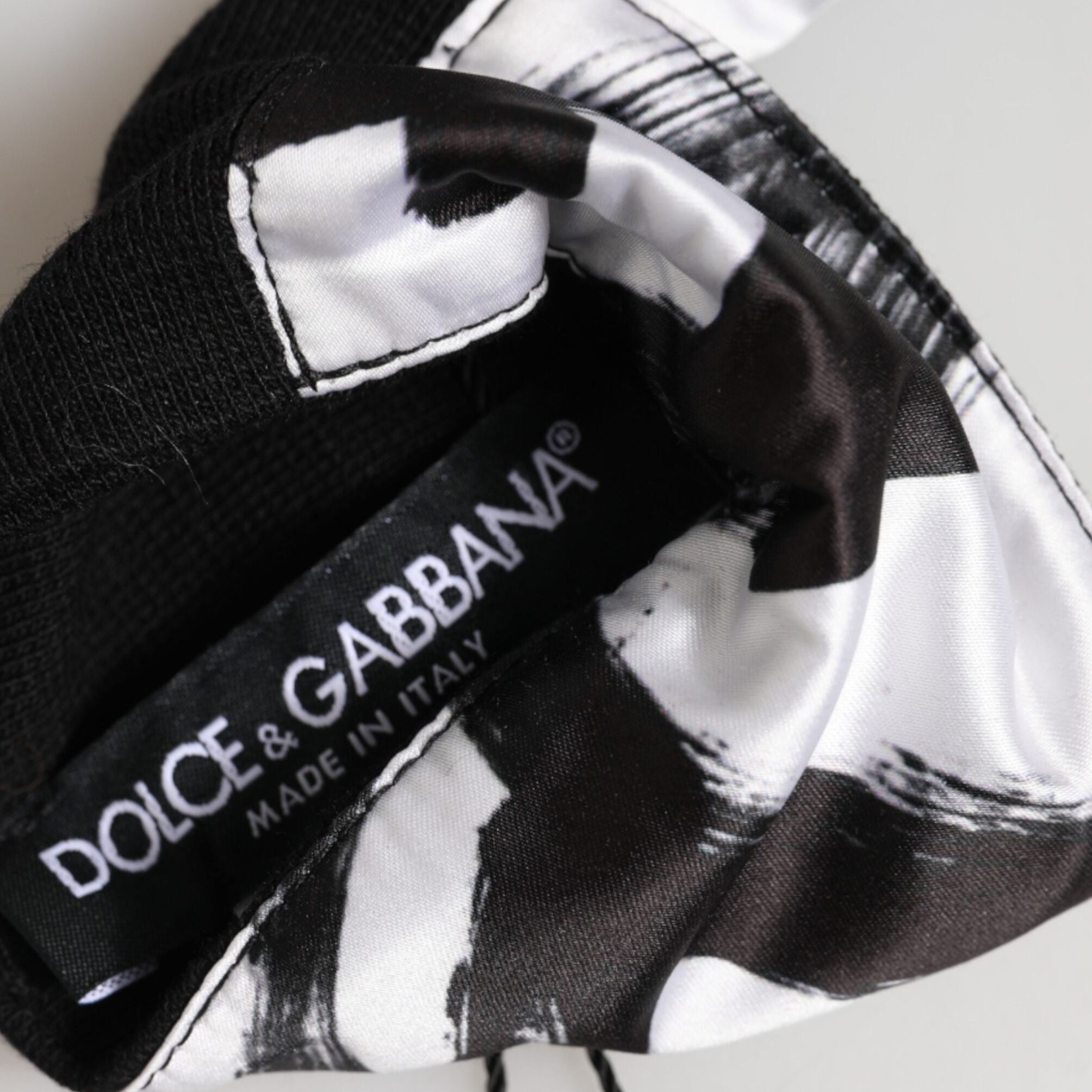 Dolce & Gabbana Black White DG Logo Silk 1 Pair Wristband