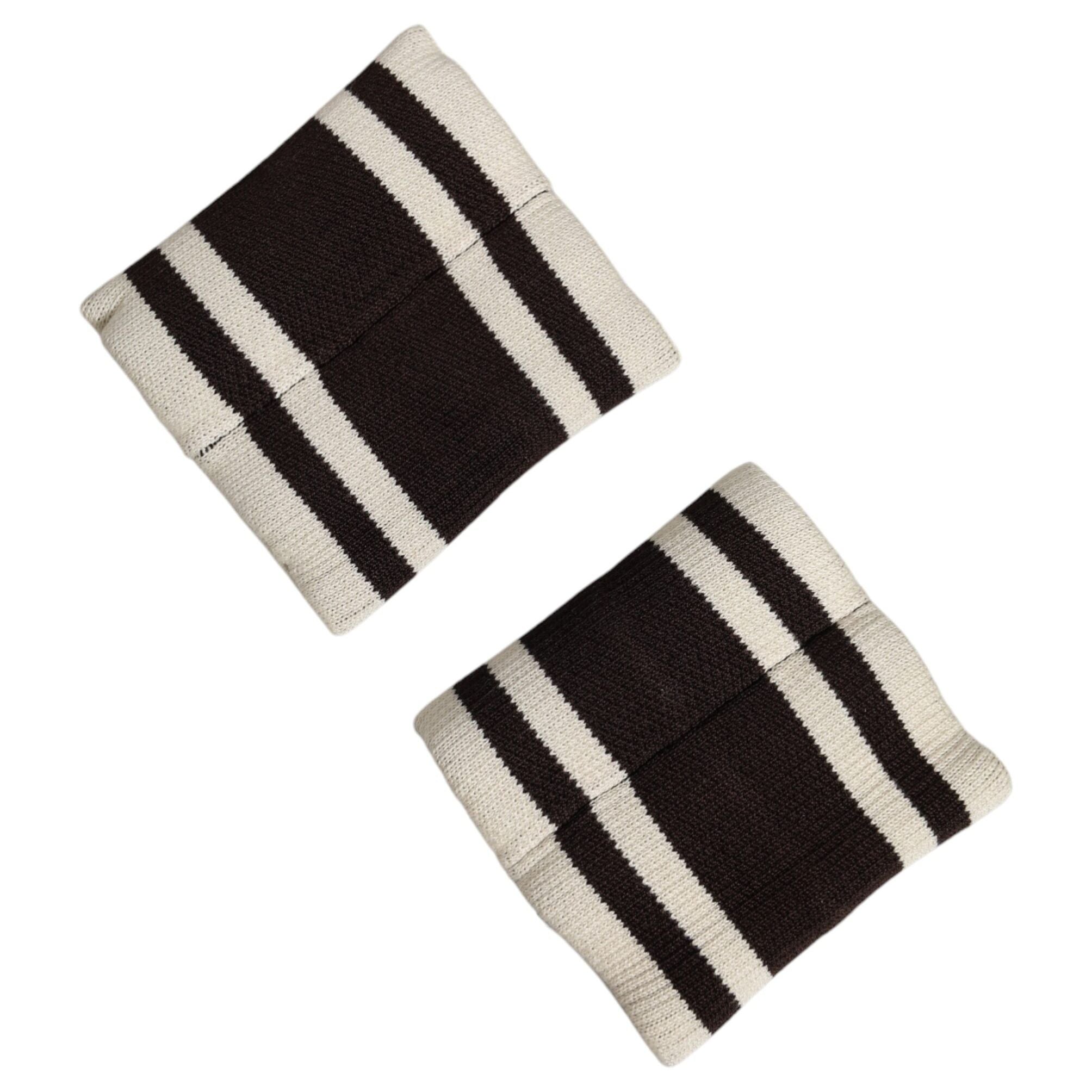 Dolce & Gabbana Black White DG Logo Cotton 1 Pair  Wristband