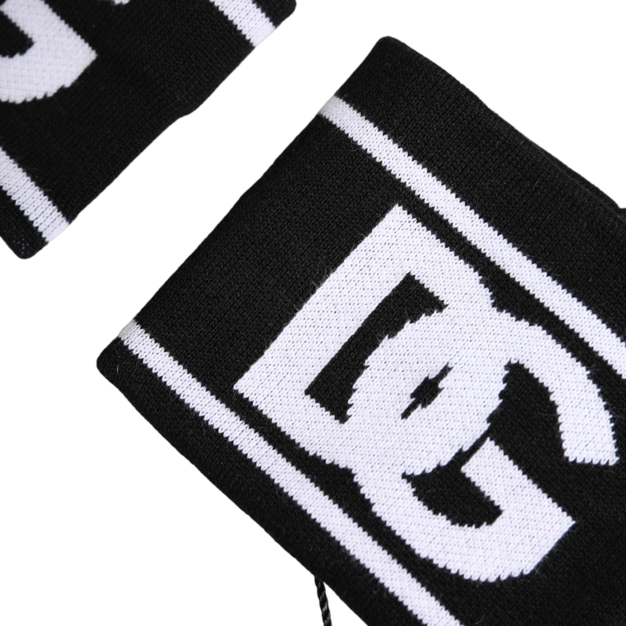 Dolce & Gabbana Black White DG Logo Cotton 1 Pair One Wristband