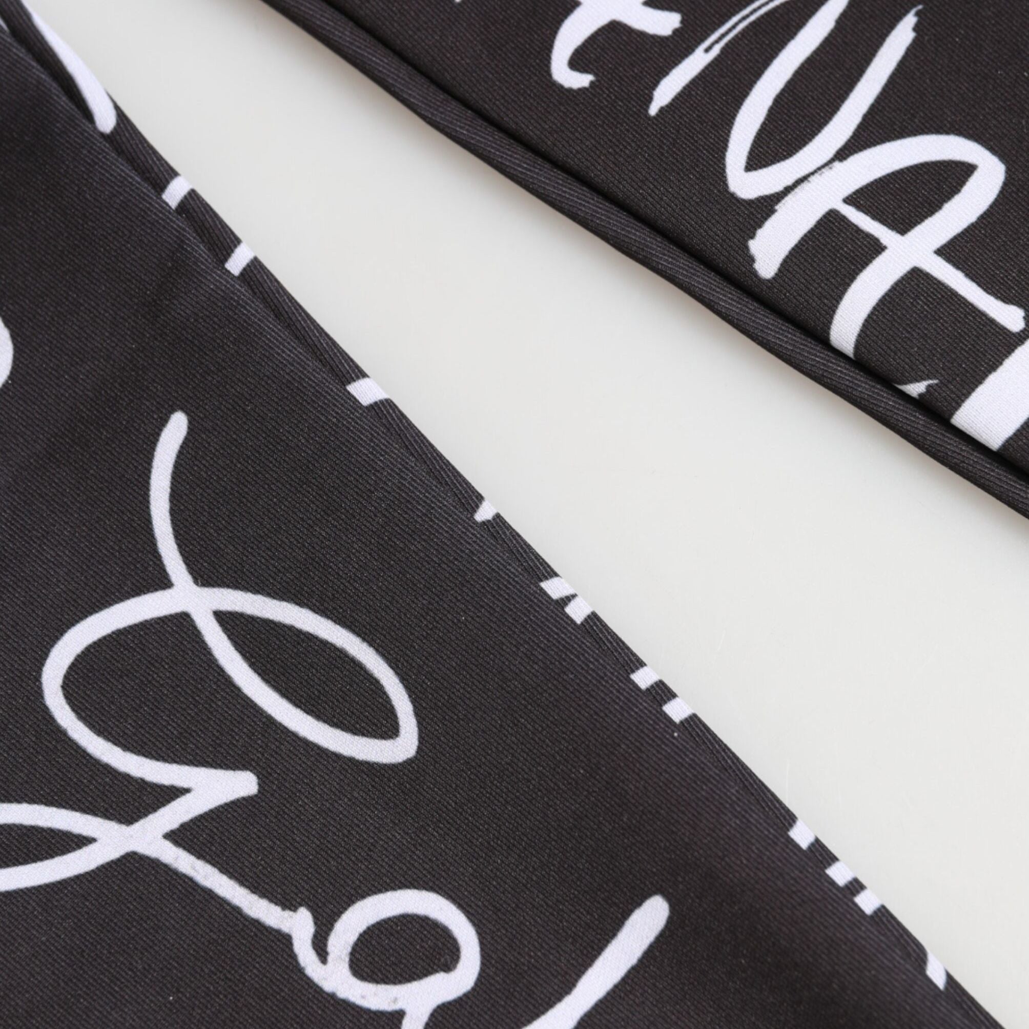Dolce & Gabbana Black White DG Logo Elbow Length Mitten Gloves