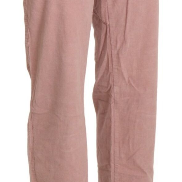 Ermanno Scervino Cotton Pink High Waist Straight Trouser Pants