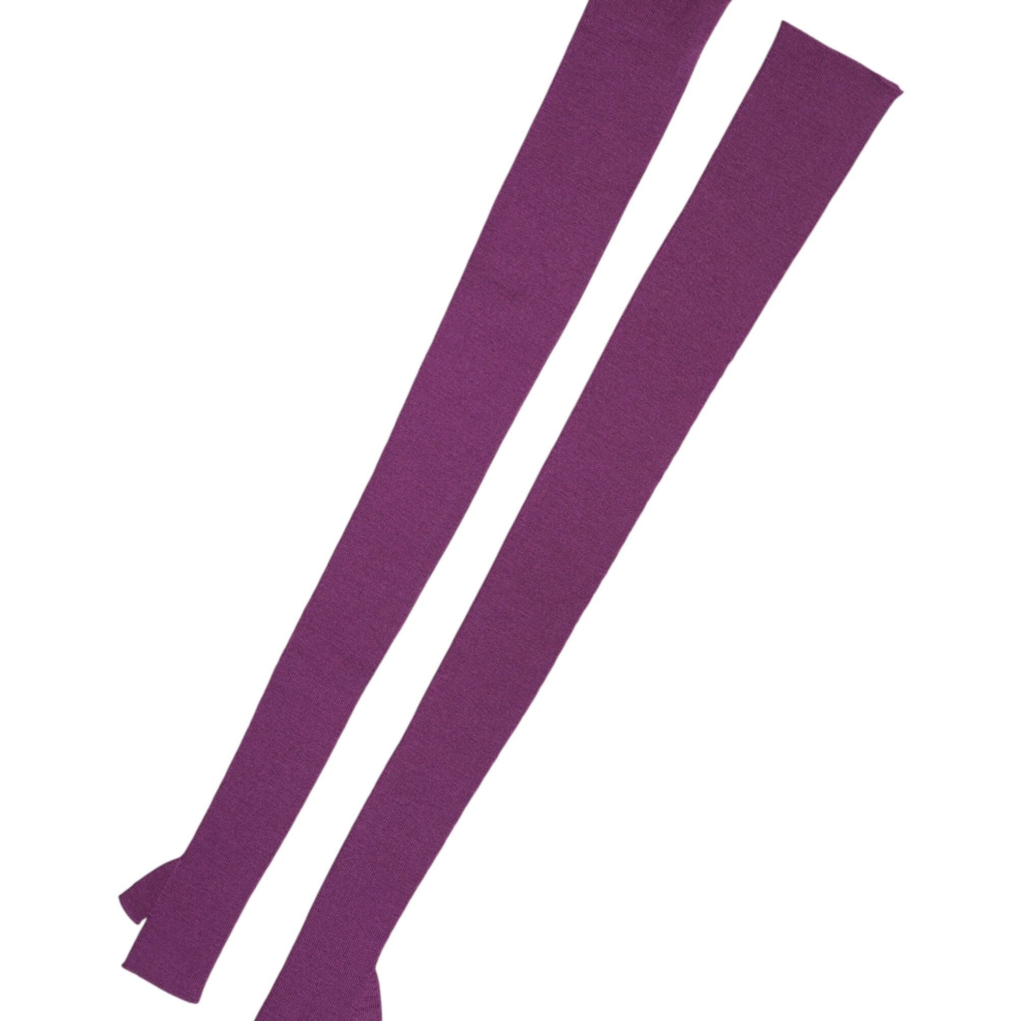 Dolce & Gabbana Purple Wool Fingerless Elbow Length Women One Size Gloves