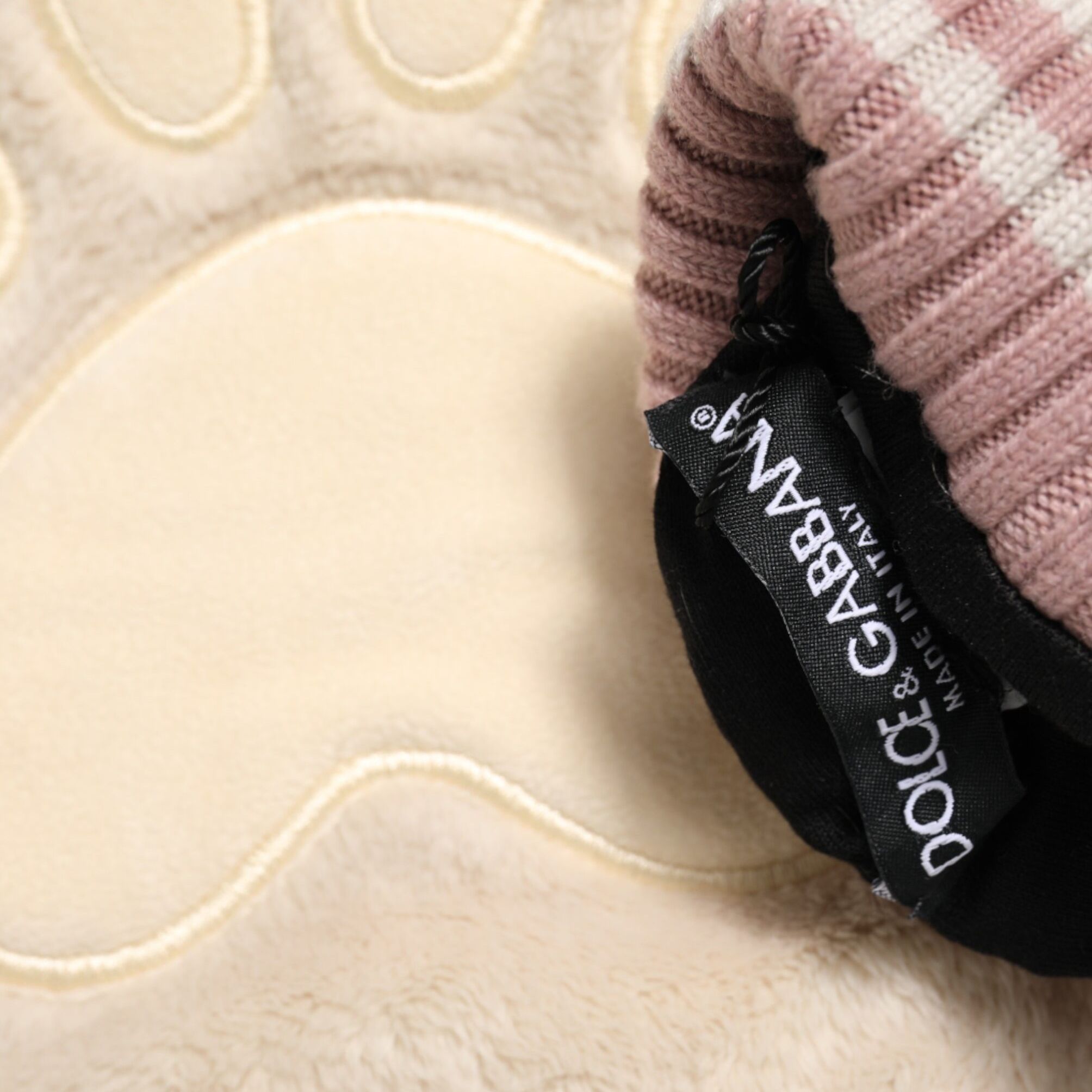 Dolce & Gabbana Brown Acrylic Knitted Fur Wrist Mitten Gloves