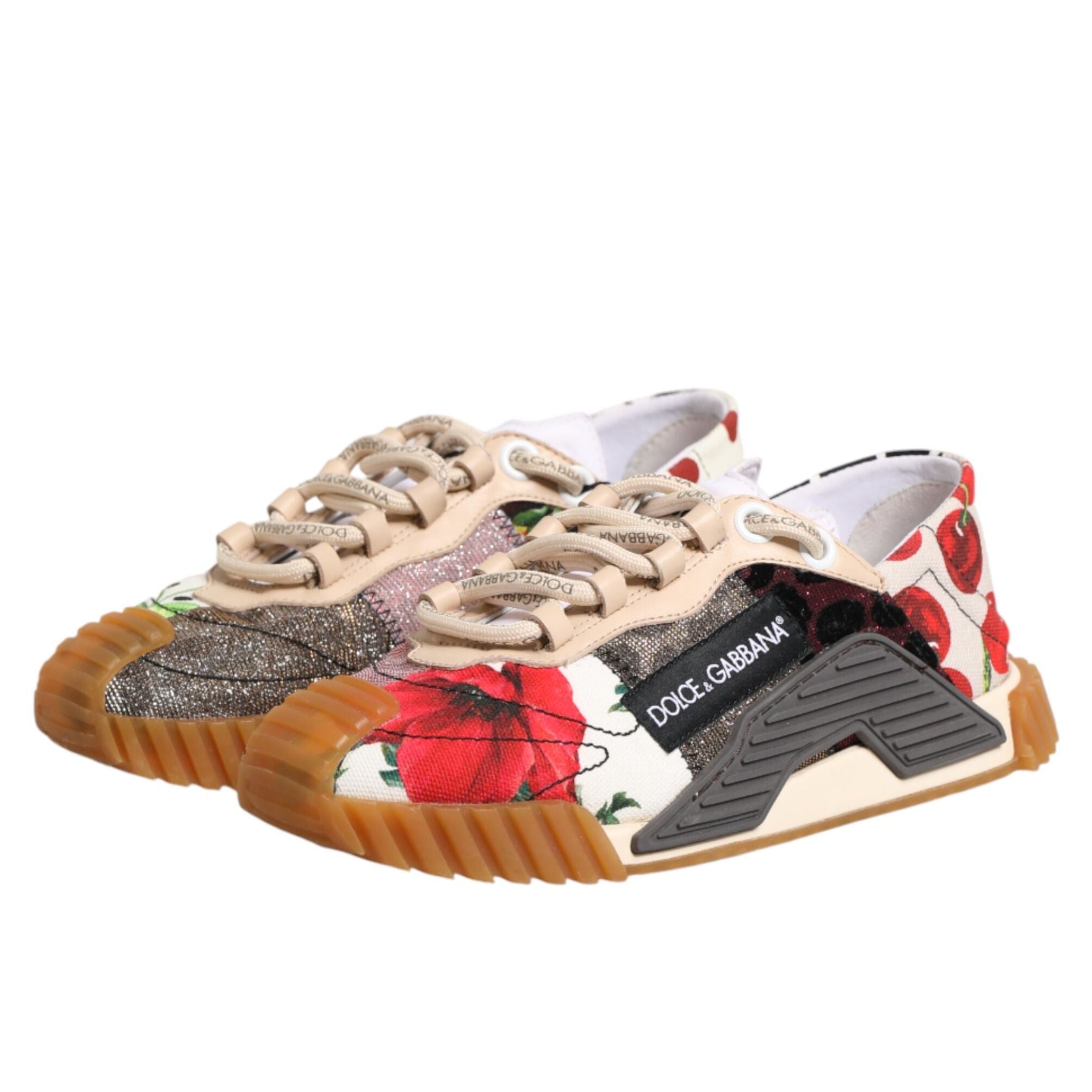 Dolce & Gabbana Multicolor Logo Low Top NS1 Sneakers Shoes