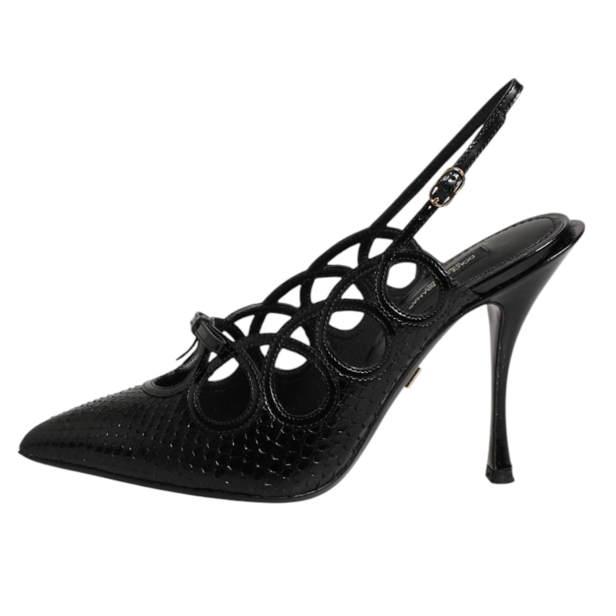 Dolce & Gabbana Leather High Heels Slingback Shoes