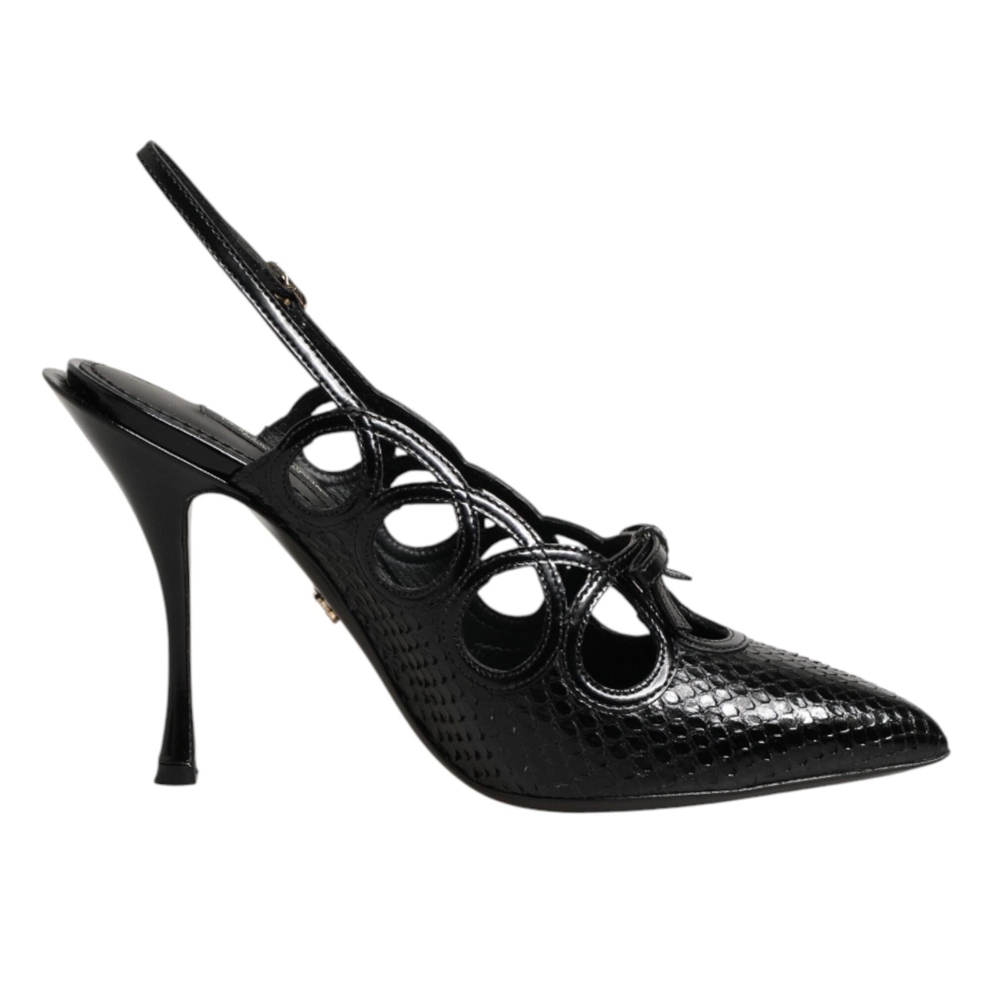 Dolce & Gabbana Leather High Heels Slingback Shoes