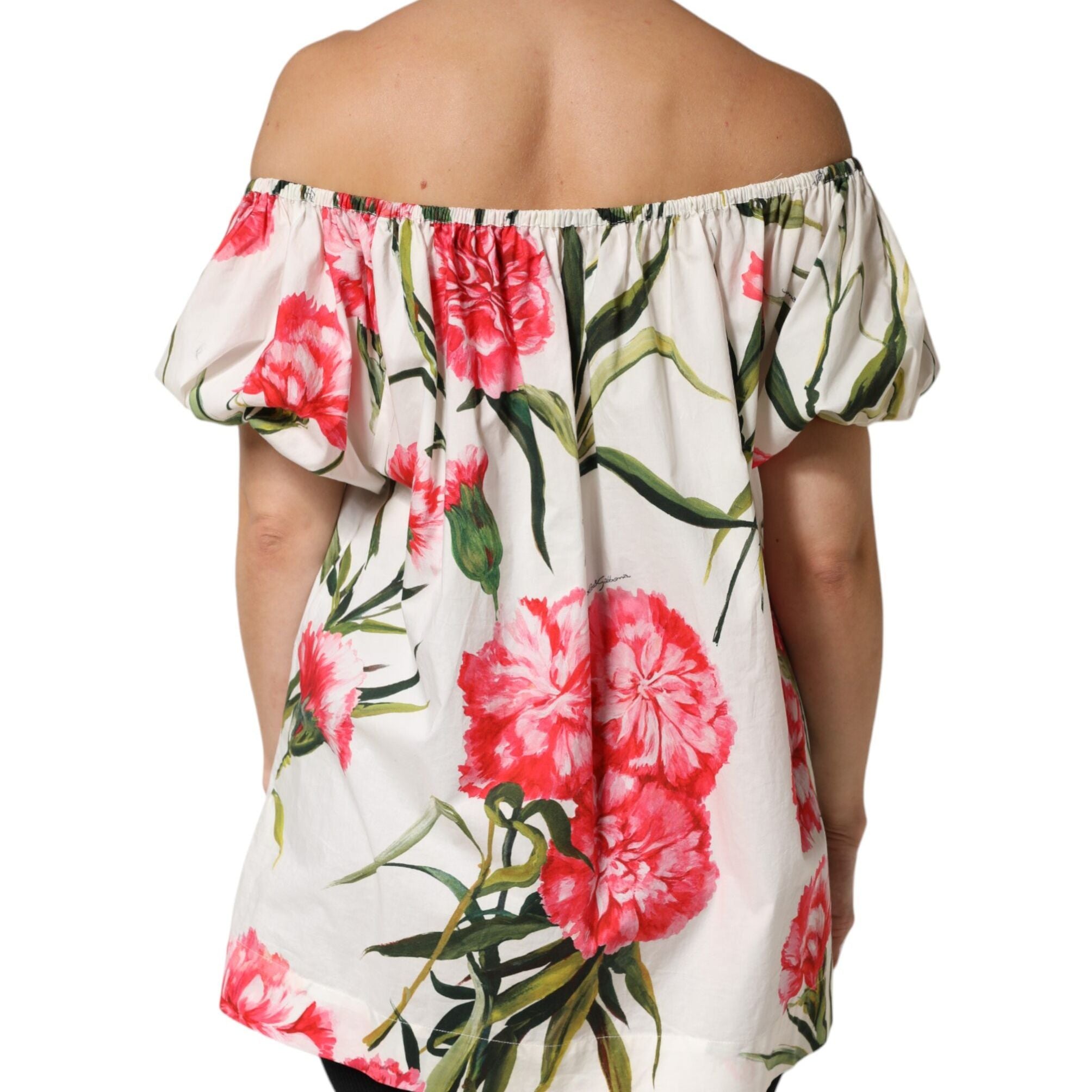 Dolce & Gabbana Multicolor Floral Off Shoulder Blouse Top