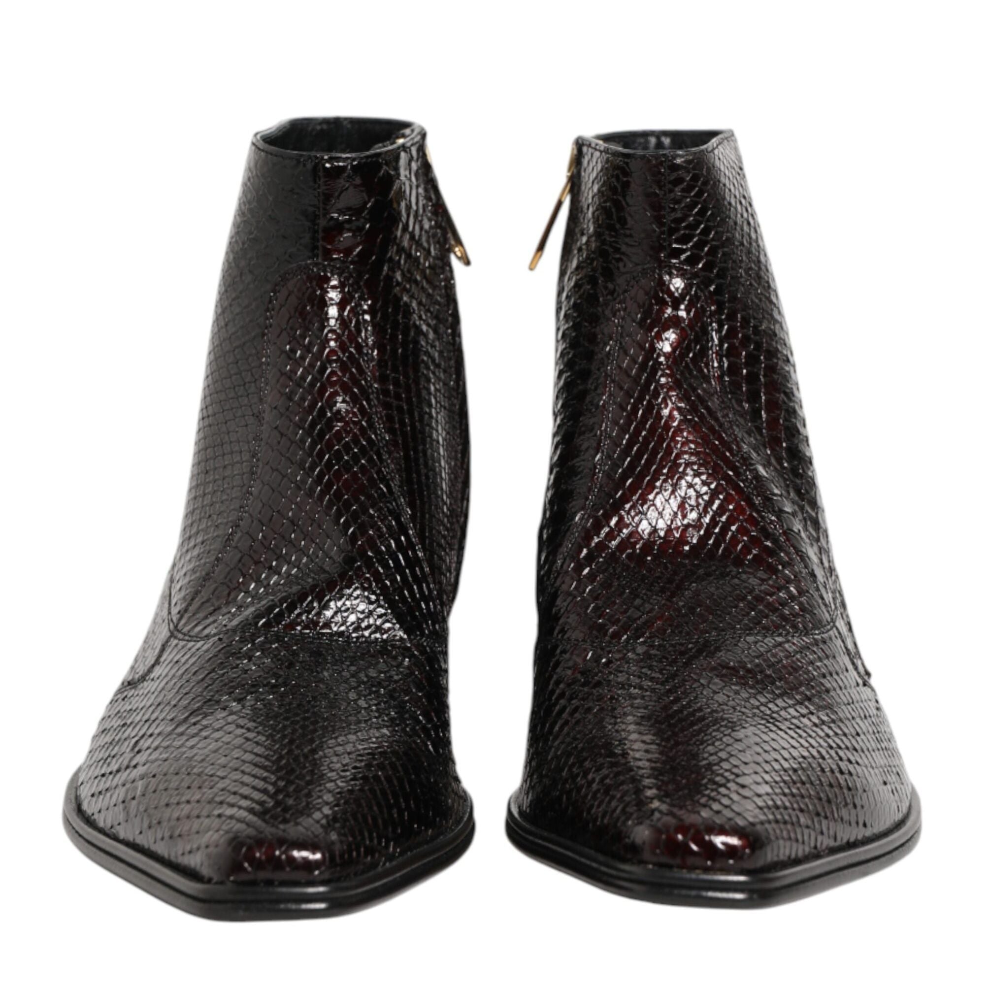 Dolce & Gabbana Bordeaux Chelsea Men Short Ankle Boots Shoes