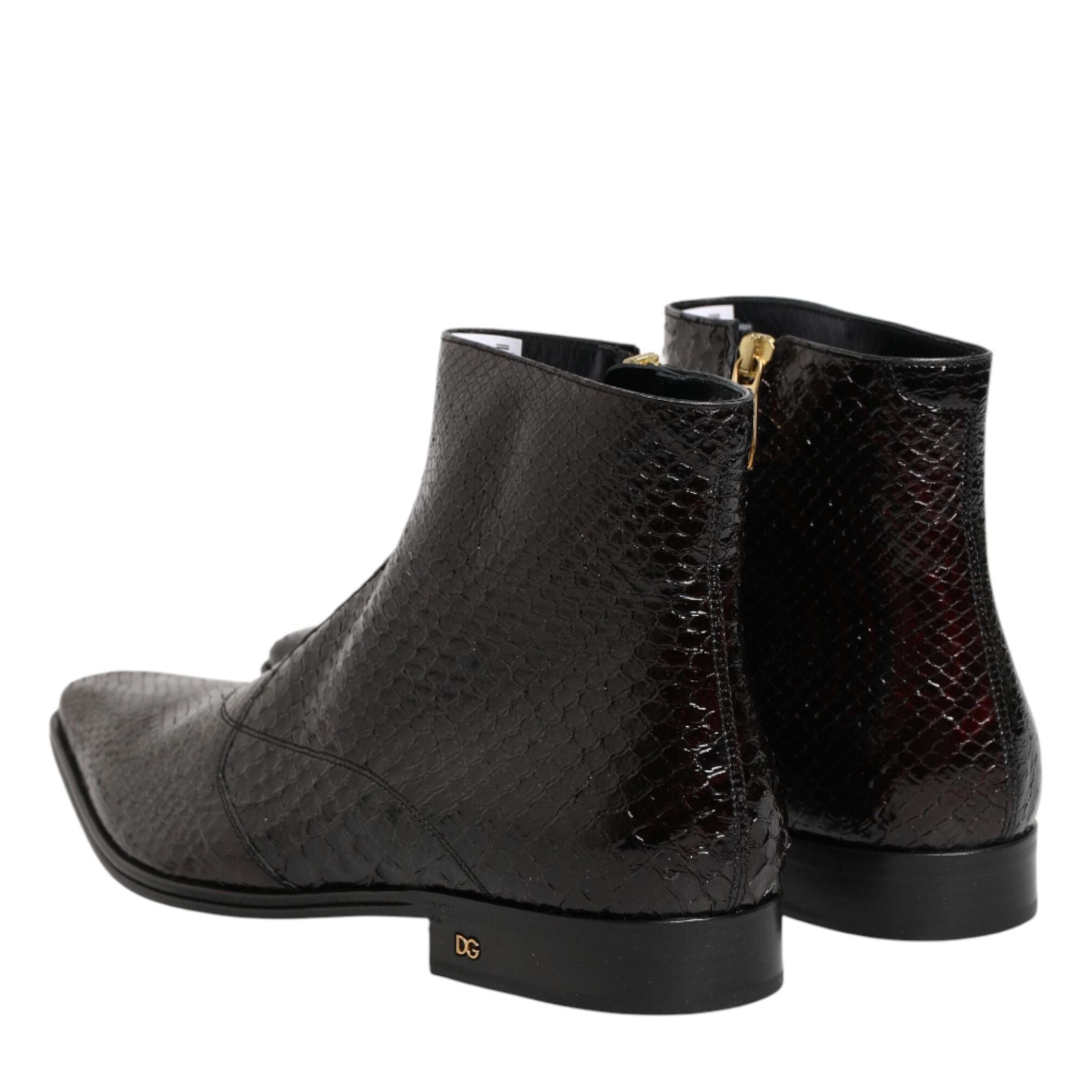 Dolce & Gabbana Bordeaux Chelsea Men Short Ankle Boots Shoes