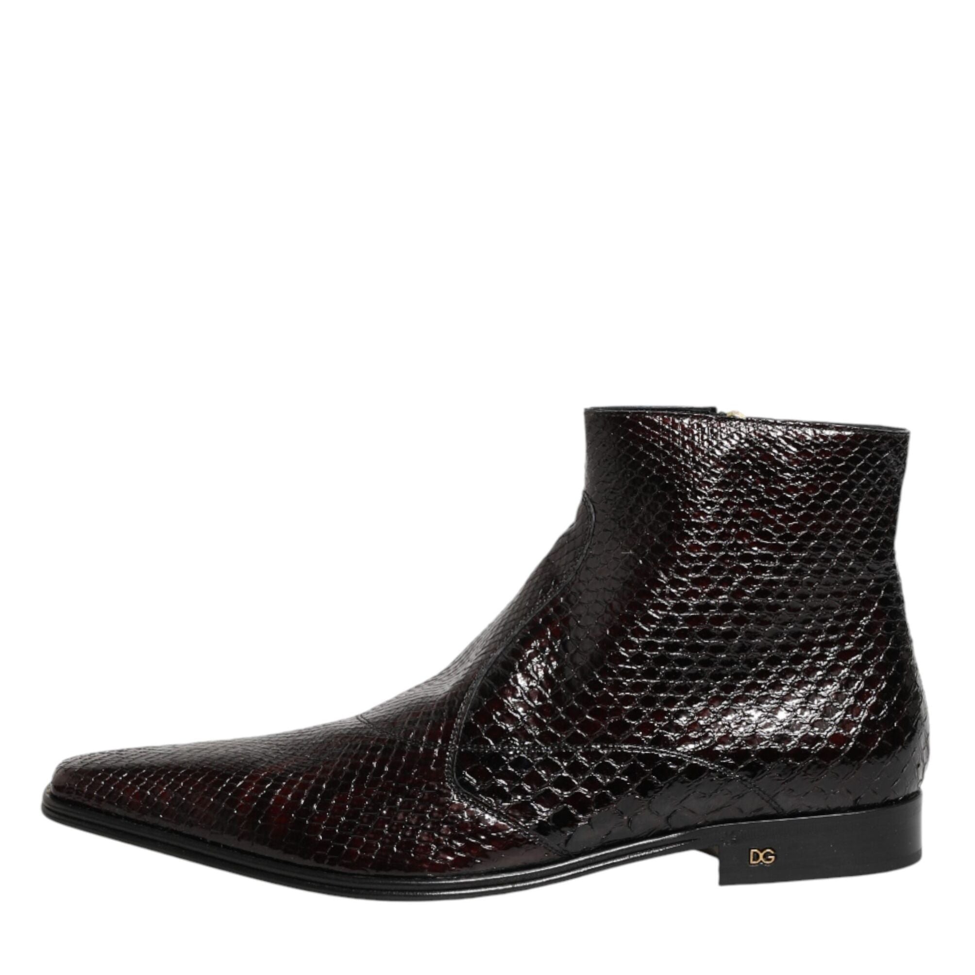 Dolce & Gabbana Bordeaux Chelsea Men Short Ankle Boots Shoes