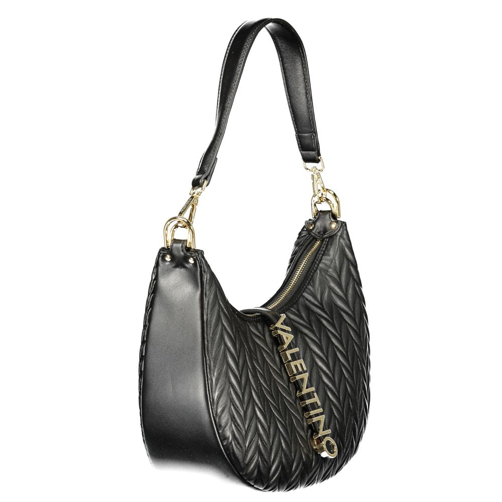 Mario Valentino Black Polyurethane Women's Shoulder Bag