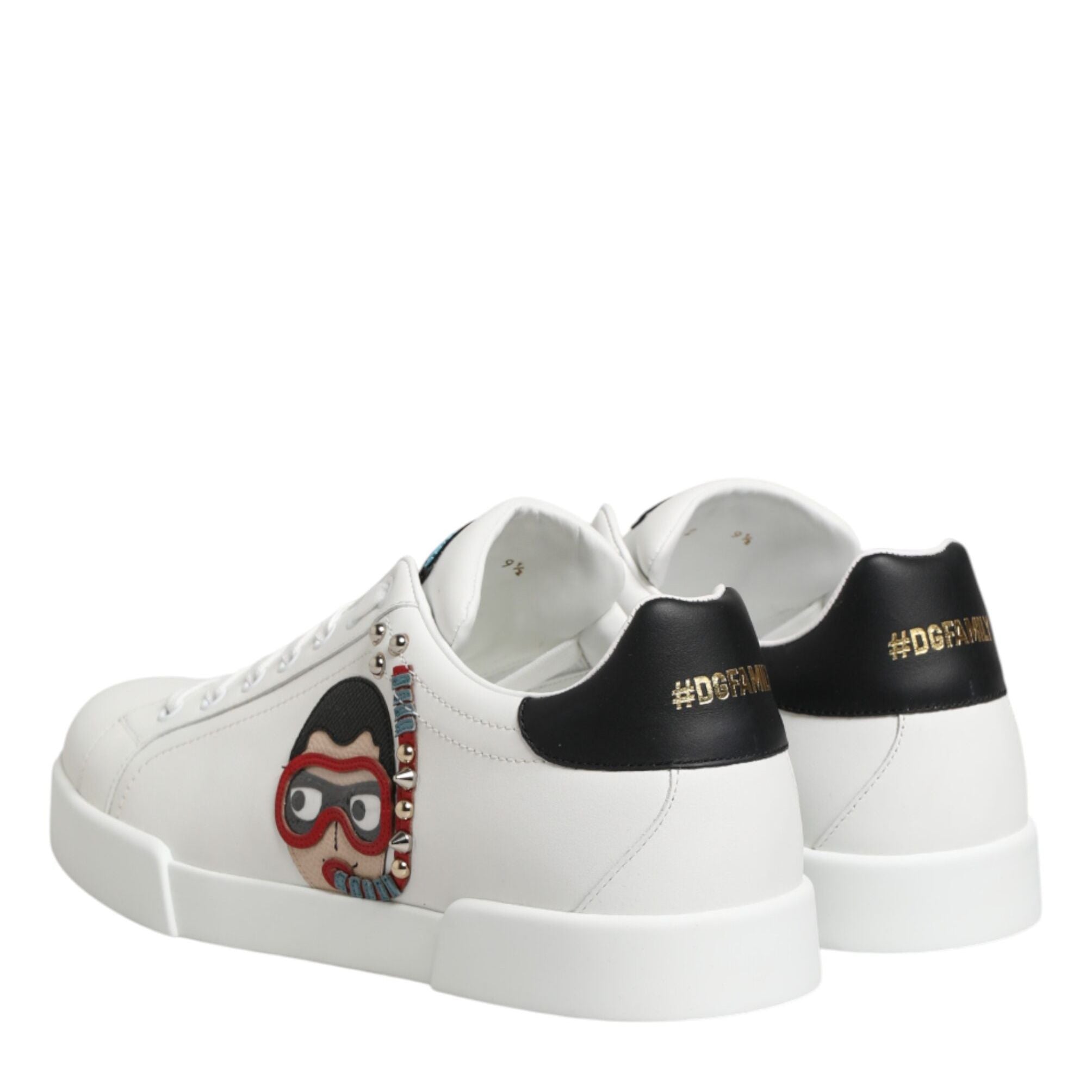 Dolce & Gabbana White Leather #DGFAMILY Men Sneakers Shoes