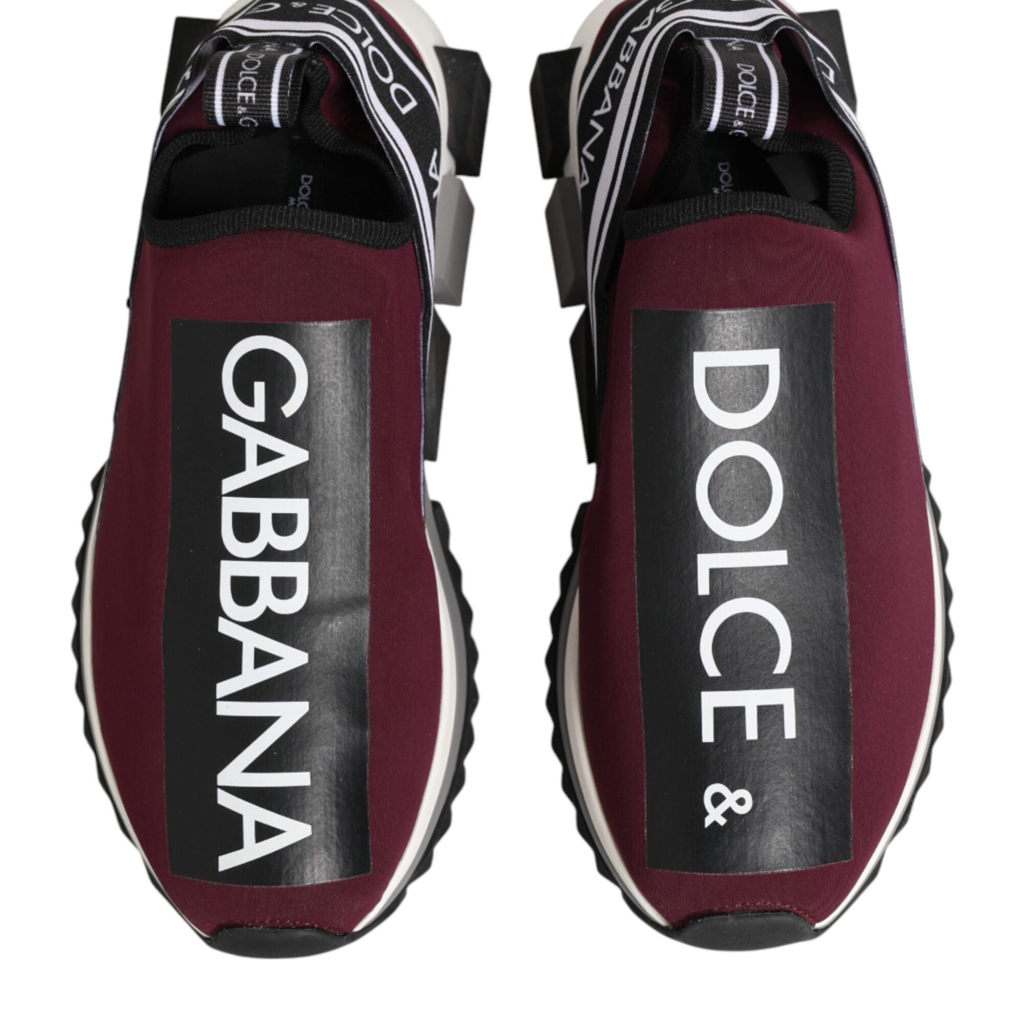 Dolce & Gabbana Maroon Slip On Sorrento Men Sneakers Shoes