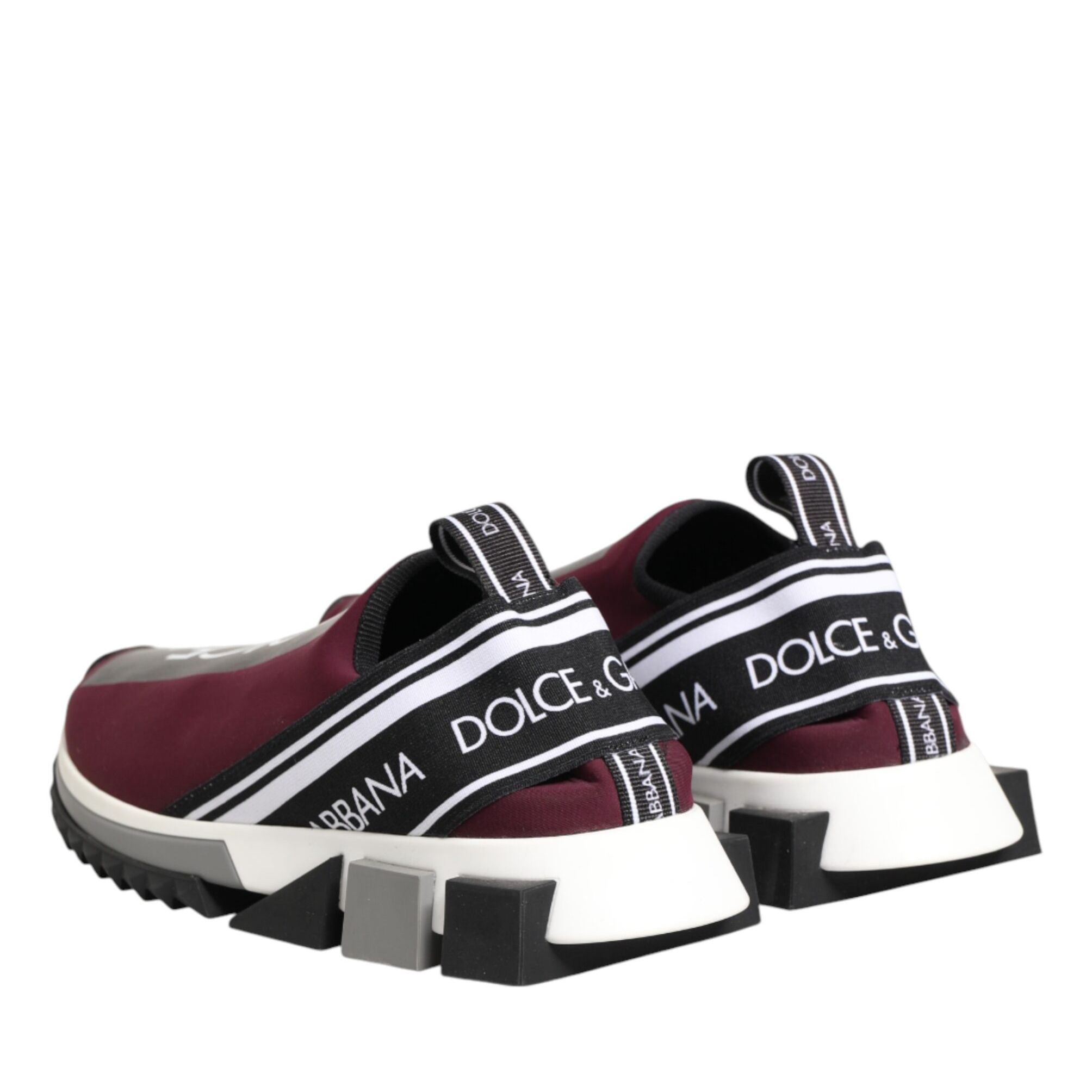 Dolce & Gabbana Maroon Slip On Sorrento Men Sneakers Shoes