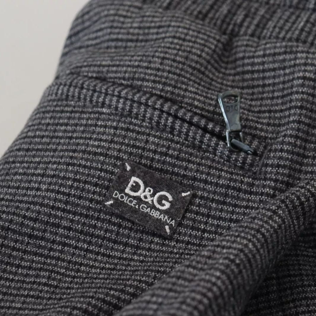 Dolce & Gabbana Gray Striped Wool Skinny Trouser Pants