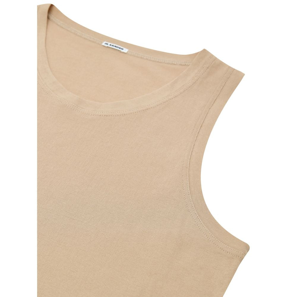 Jil Sander Beige Cotton Sleveless Jacket