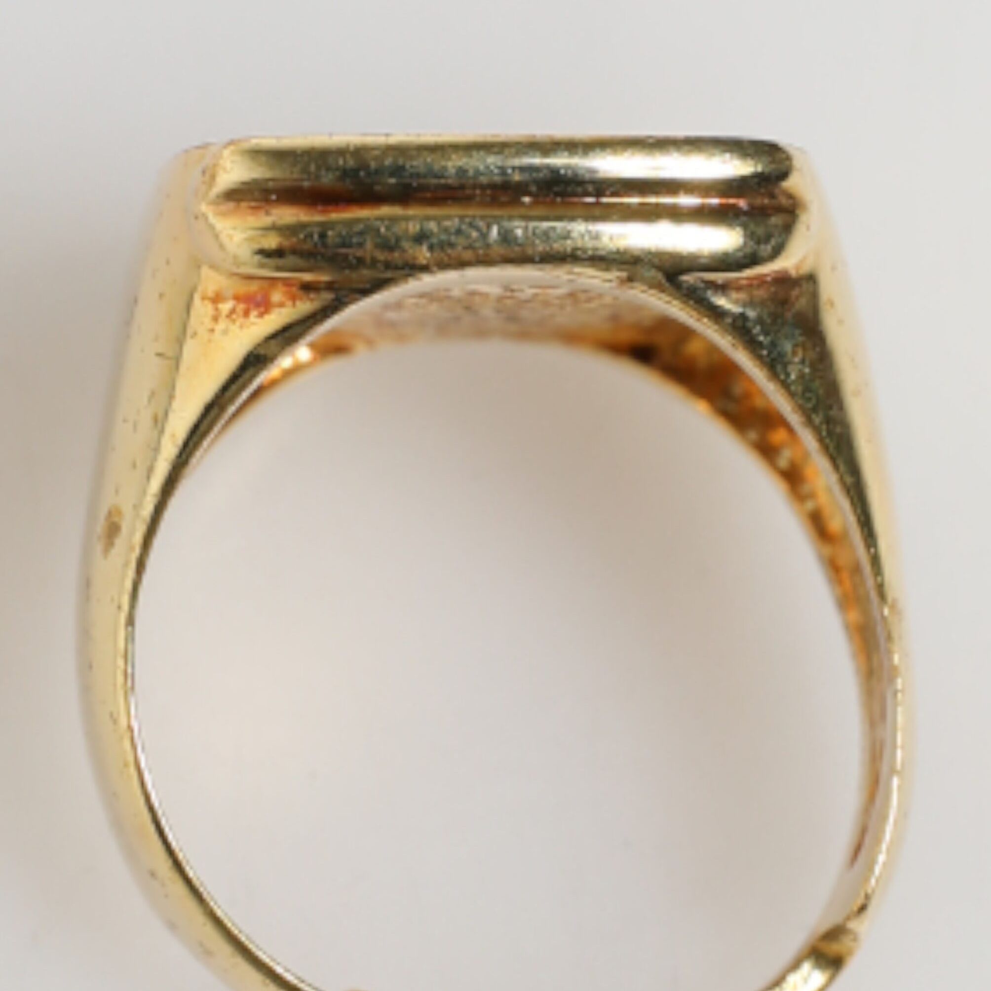 Dolce & Gabbana Gold-Tone Real Brass Black Enamel "J" Adjustable Rings
