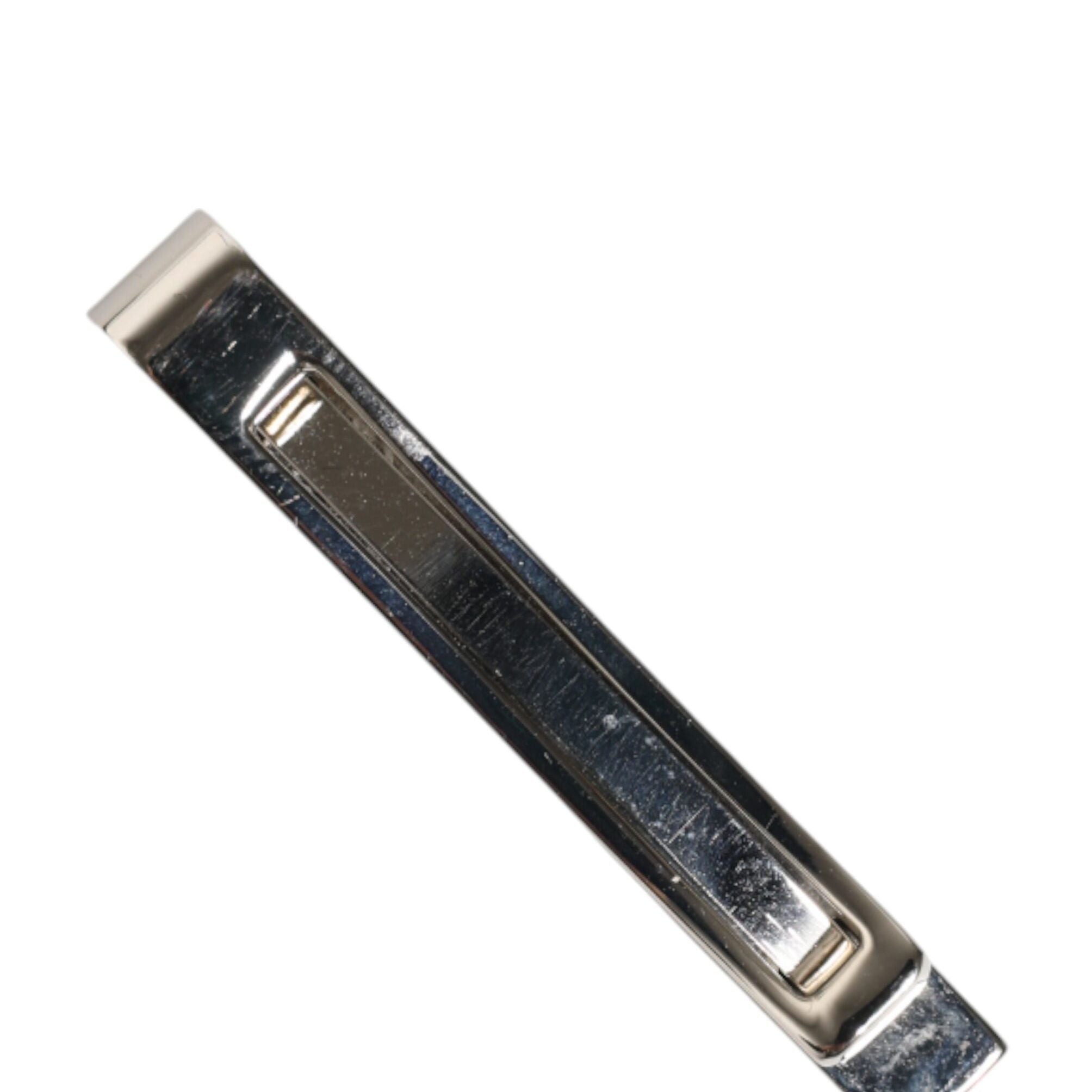 Dolce & Gabbana Silver Tone Brass Logo Branded Men Accessory Tie Clip Bar