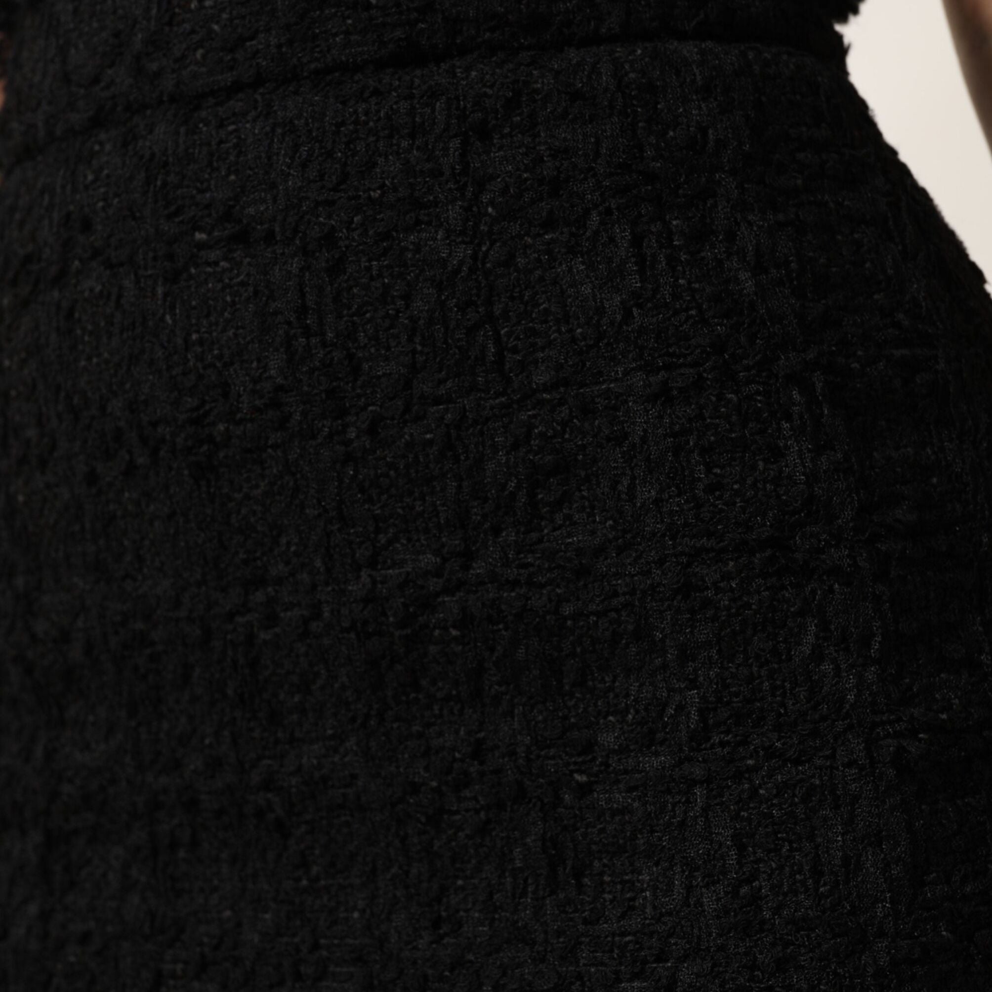 Dolce & Gabbana Black Nylon High Waist Open-Stitch Mini Skirt