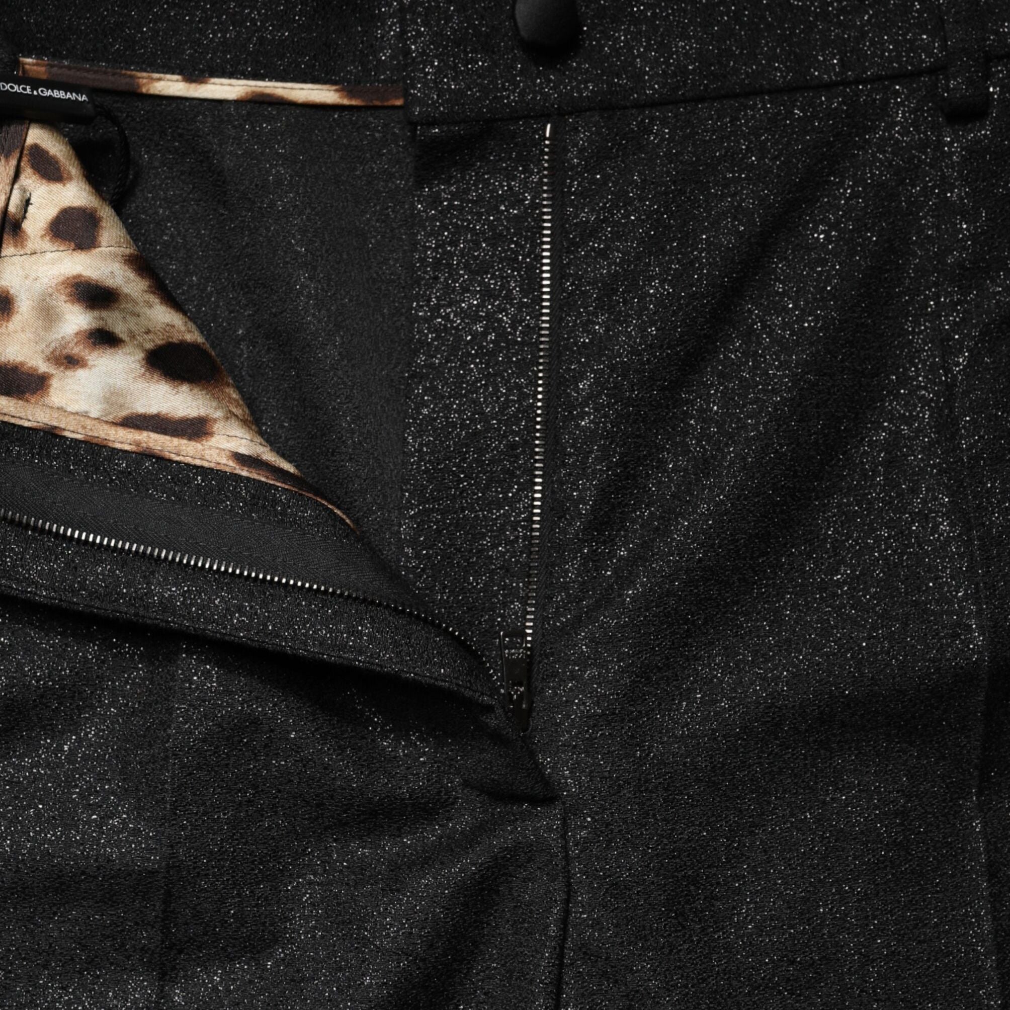 Dolce & Gabbana Black Polyester Casual High Waist Mini Shorts
