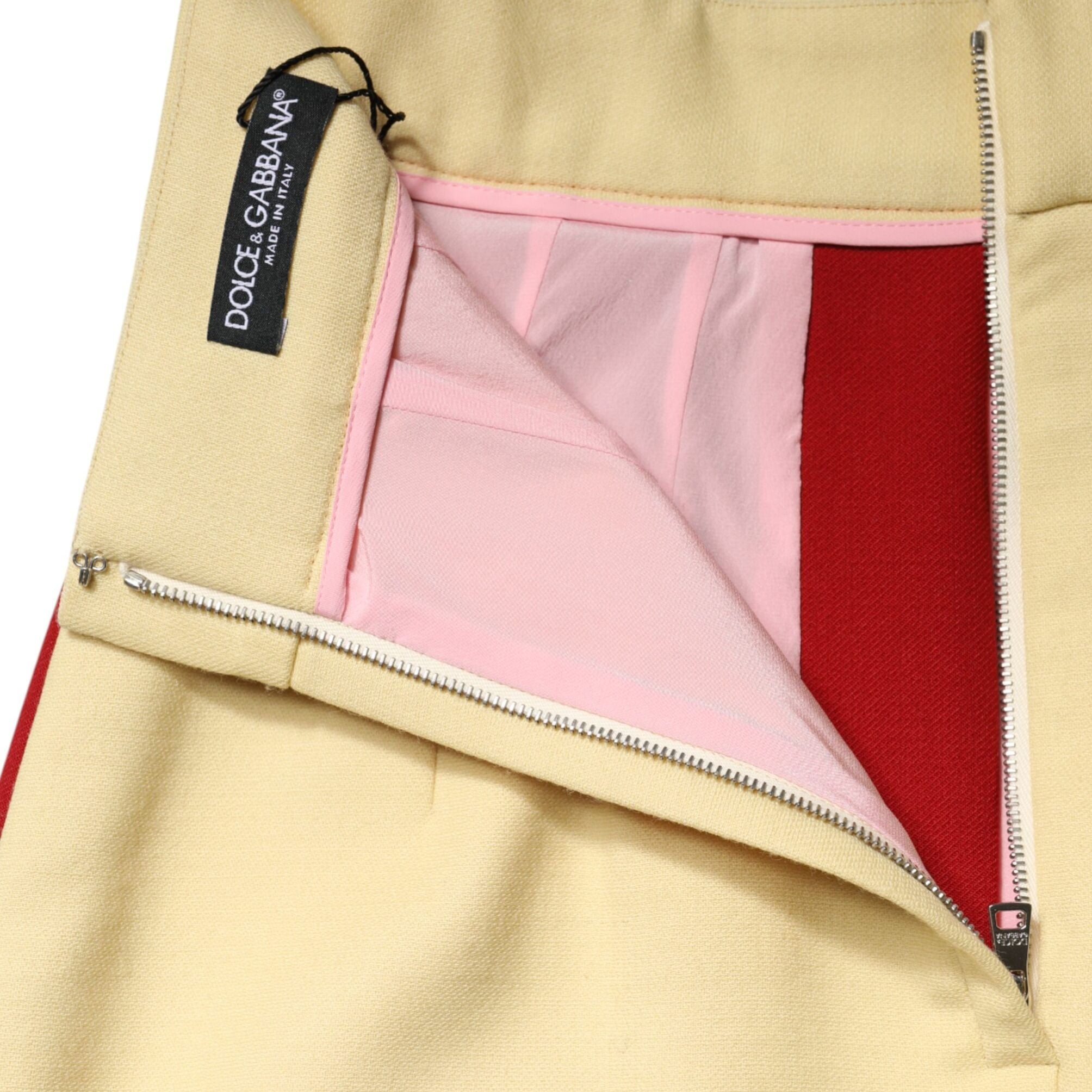 Dolce & Gabbana Multicolor Wool Casual High Waist Mini Skirt
