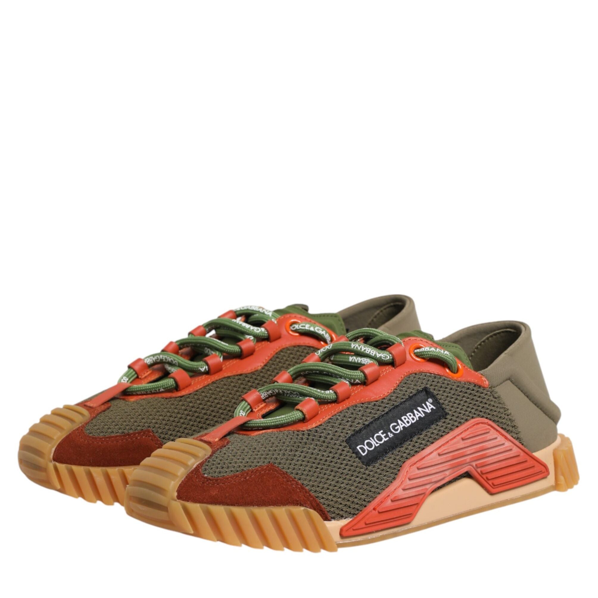 Dolce & Gabbana Multicolor Lace Up Low Top NS1 Sneakers Shoes