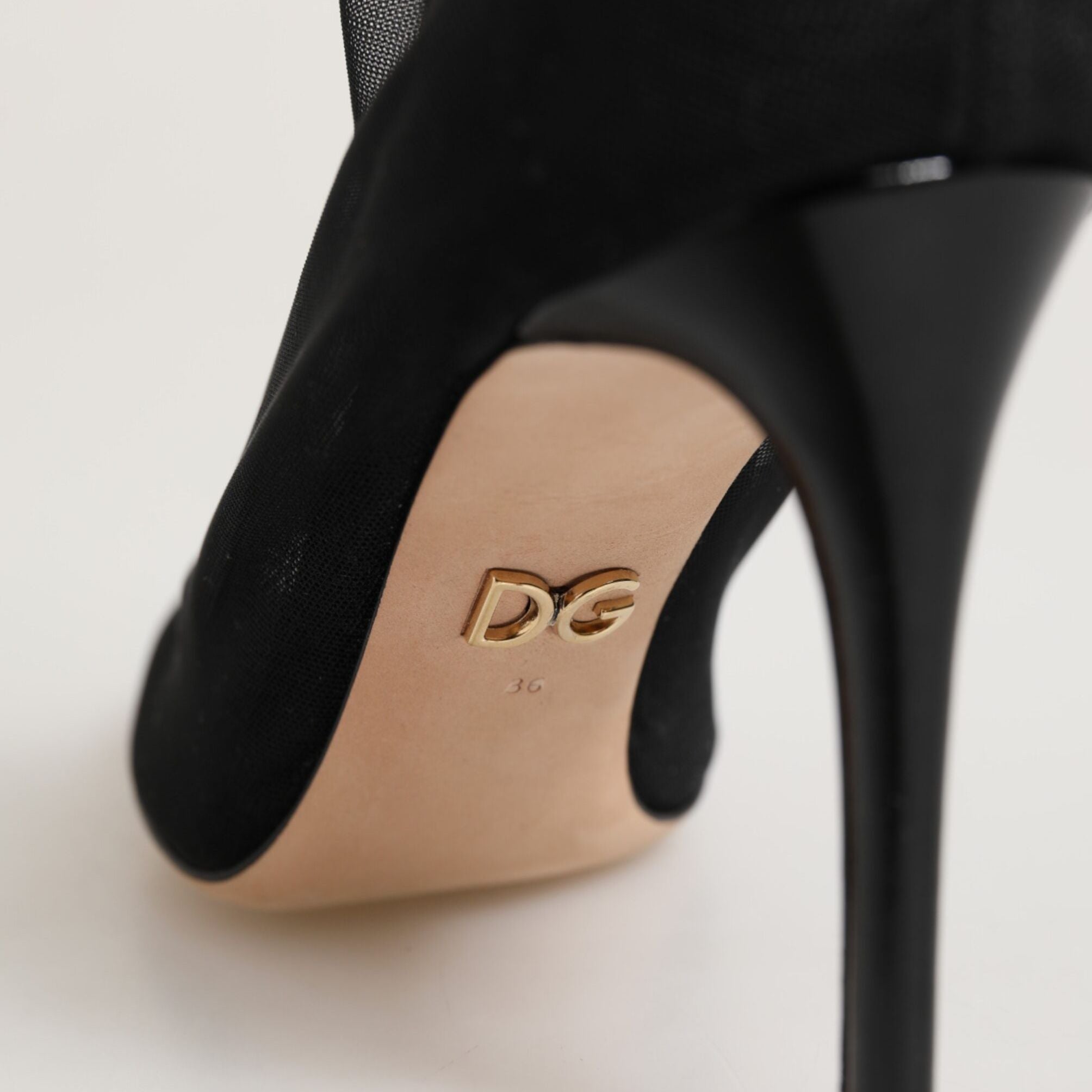 Dolce & Gabbana Black Nylon Stretch Mesh Sock Boots  Shoes