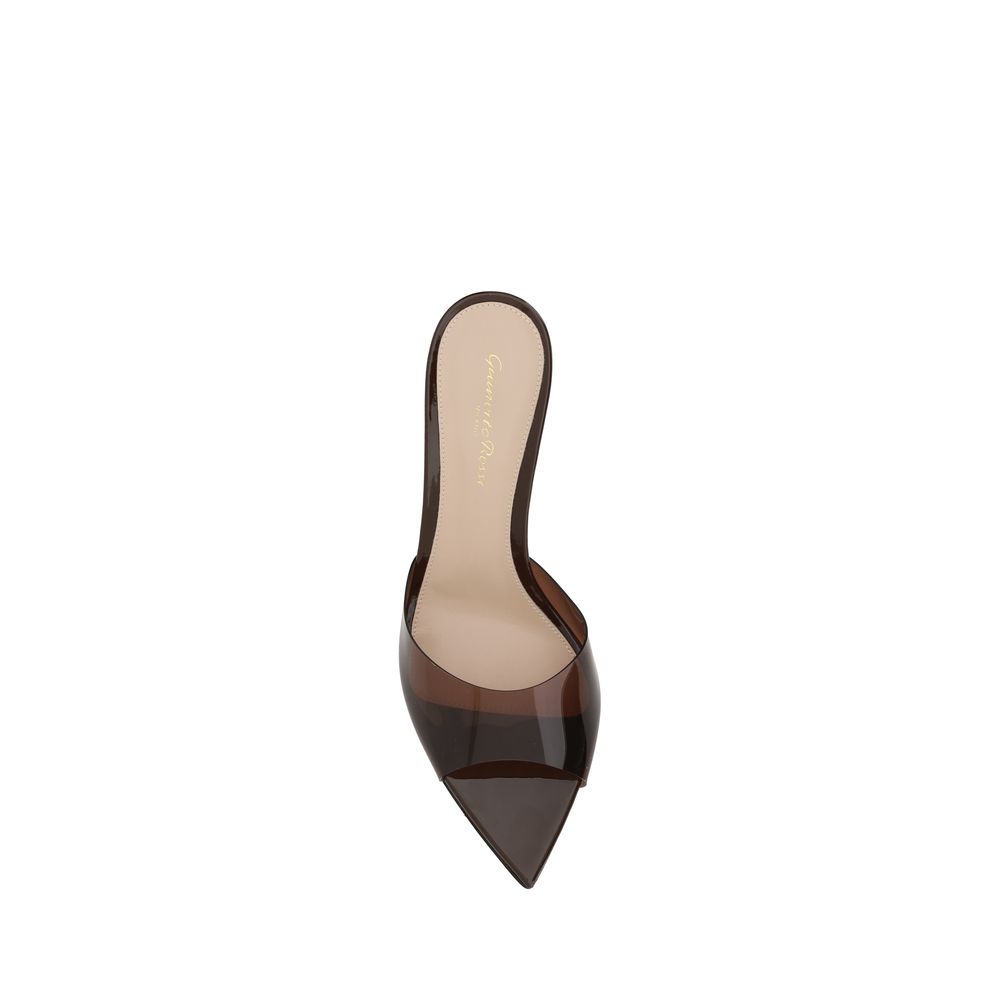 Gianvito Rossi Brown Polyurethane Stiletto Heel Sandals