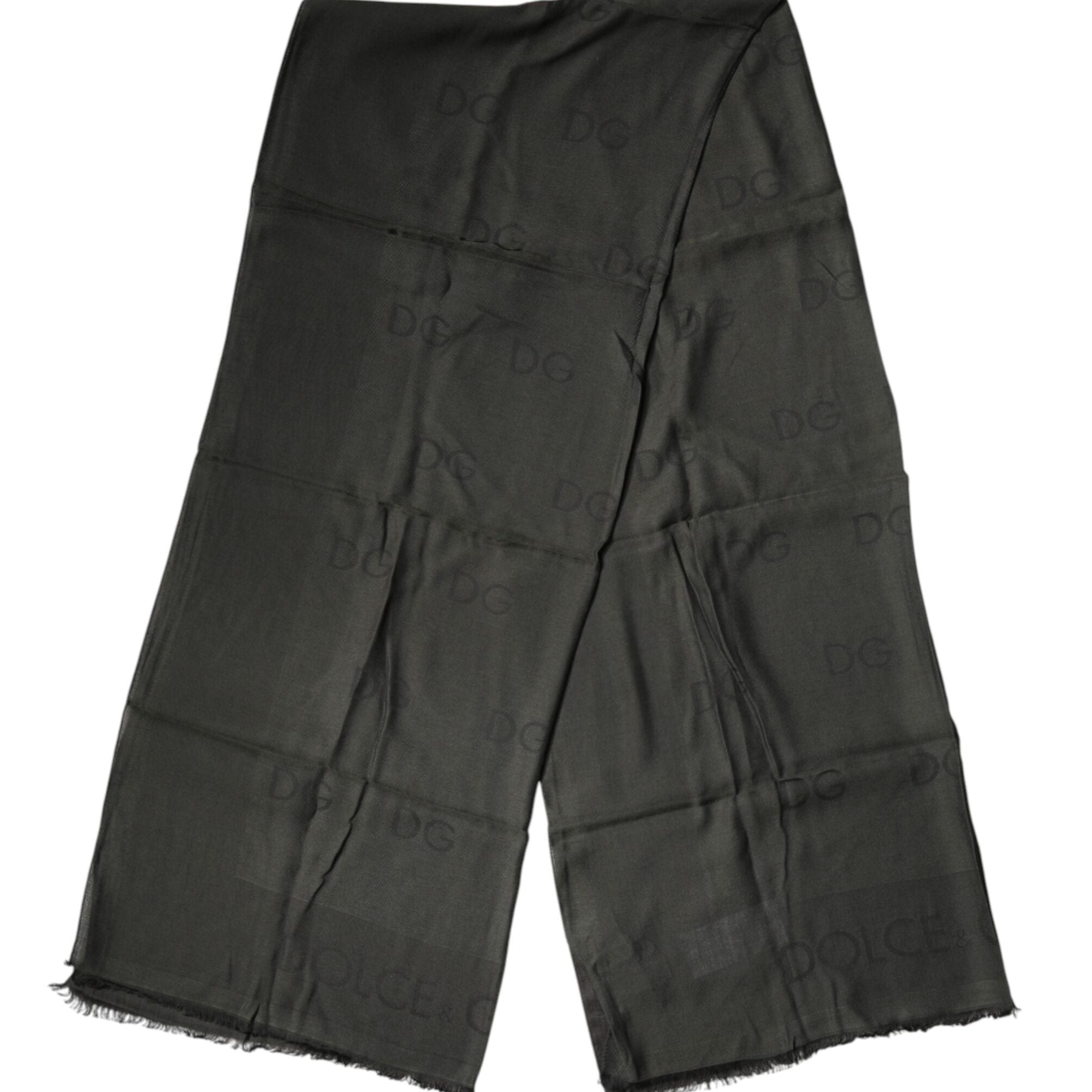 Dolce & Gabbana Black Modal Neck Wrap Men Shawl Men Scarf