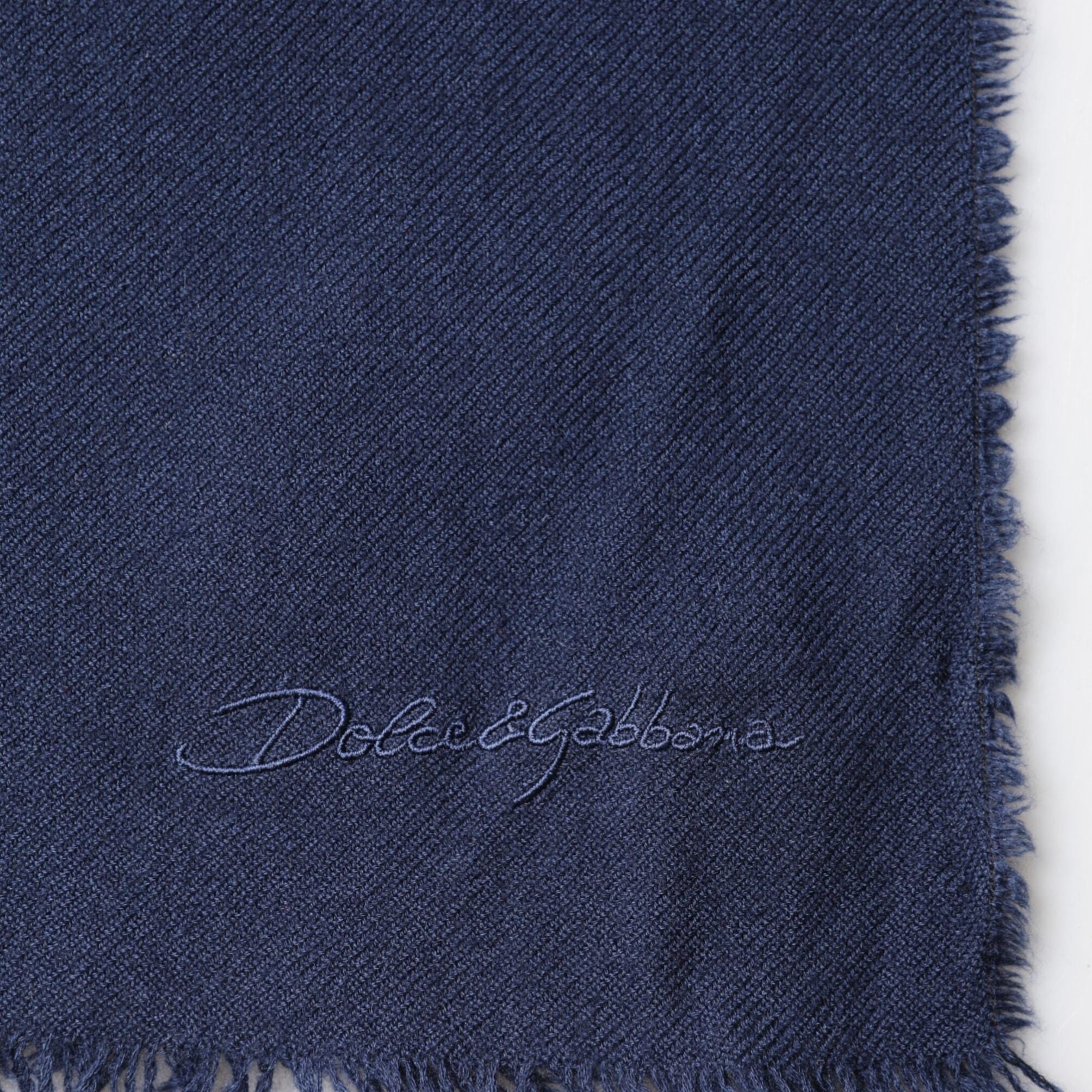 Dolce & Gabbana Scarf Blue Cashmere Neck Wrap Shawl Men