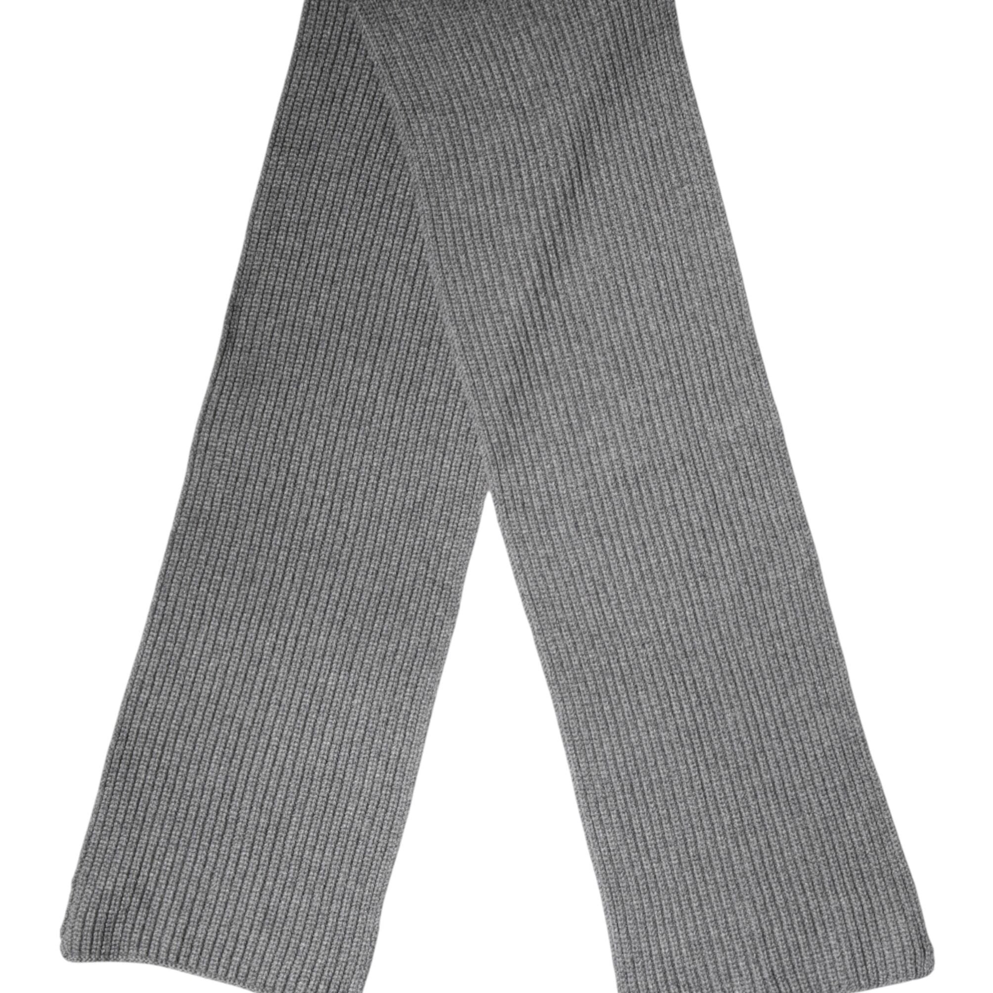 Dolce & Gabbana Gray Cashmere Knit Neck Wrap Shawl Scarf