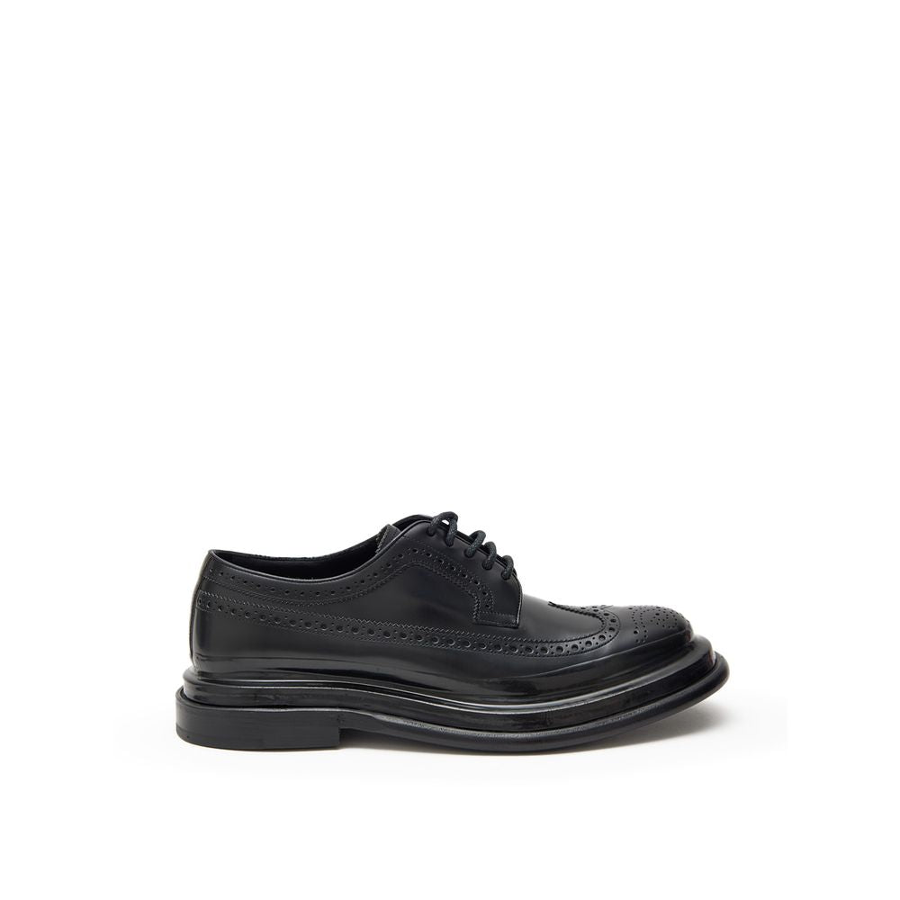 Dolce & Gabbana Black Leather Moccassin